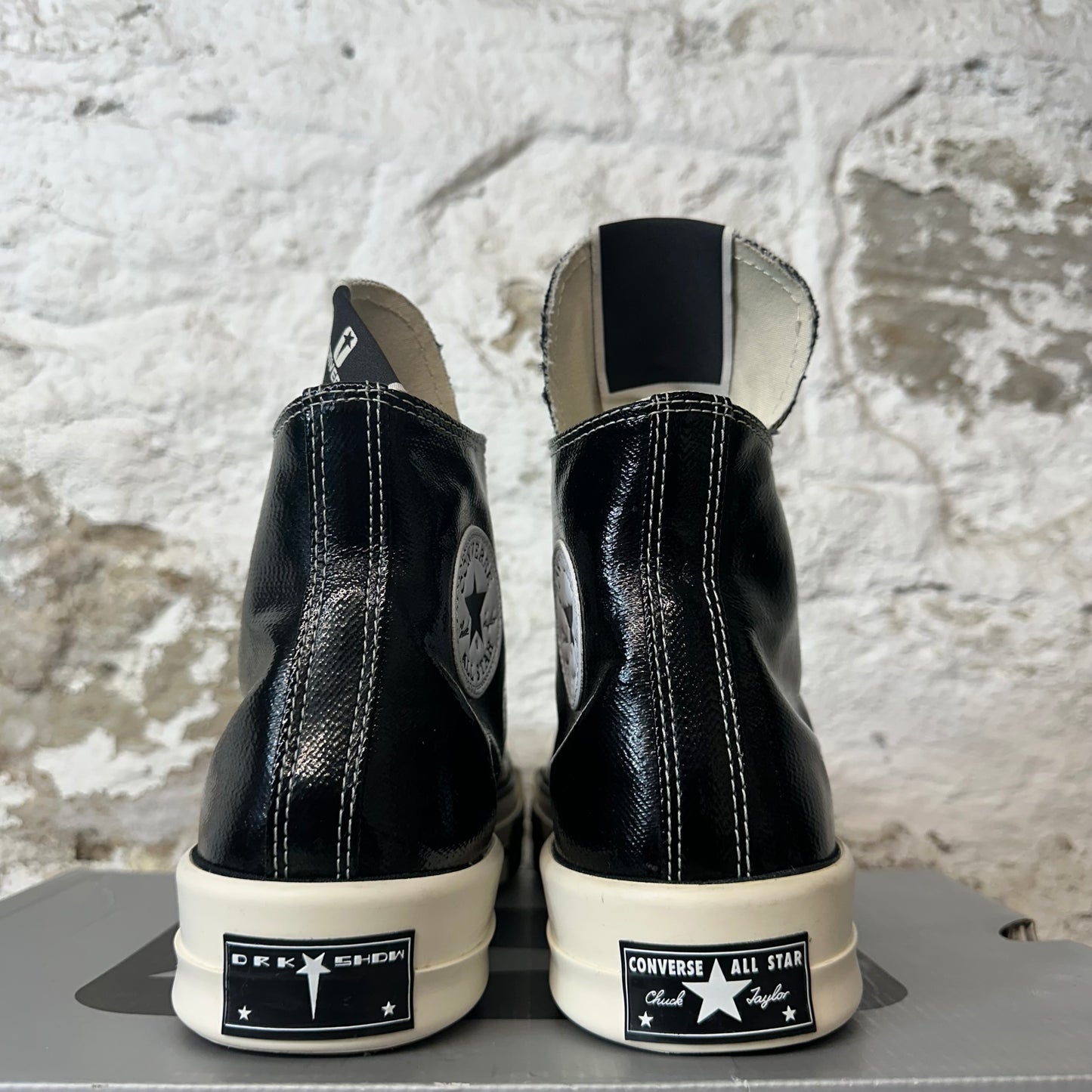 Rick Owens Converse TurboDRK Black White Sneaker Sz 10