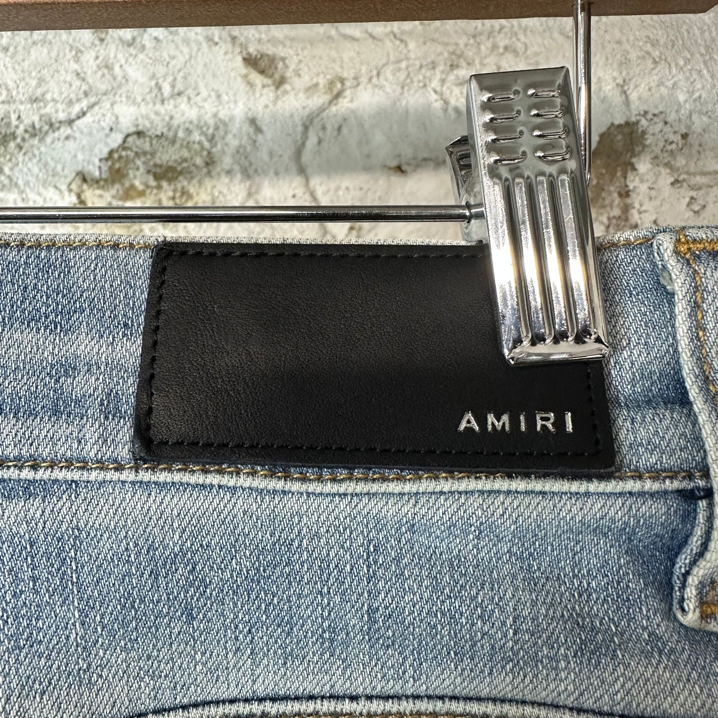 Amiri Tiger Thrasher Blue Denim Jeans Sz 29