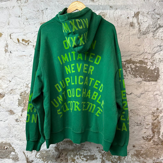 Supreme World Famous Spellout Hoodie Green Sz XL