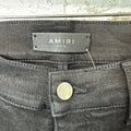 Amiri Black Core Logo Waxed Black Denim Jeans Sz 31