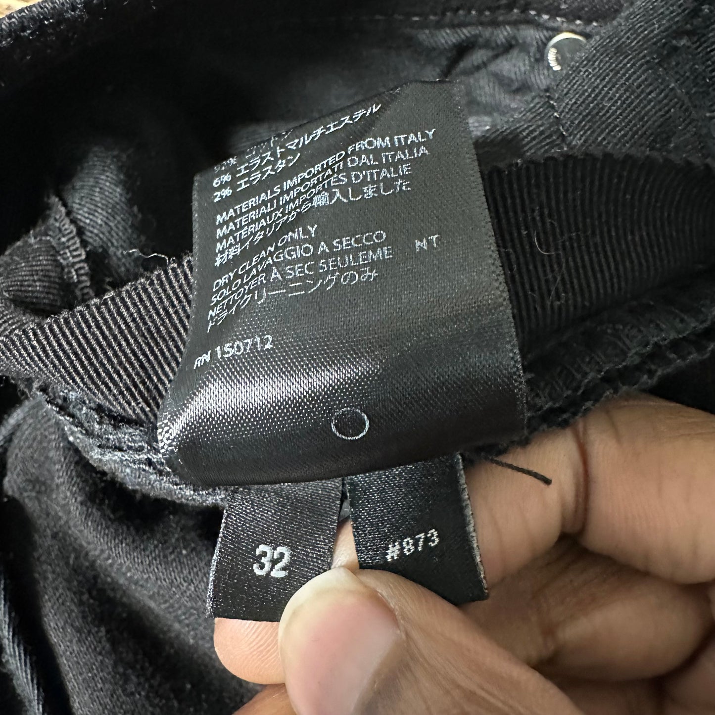 Amiri Plain Black Denim Jeans Sz 32