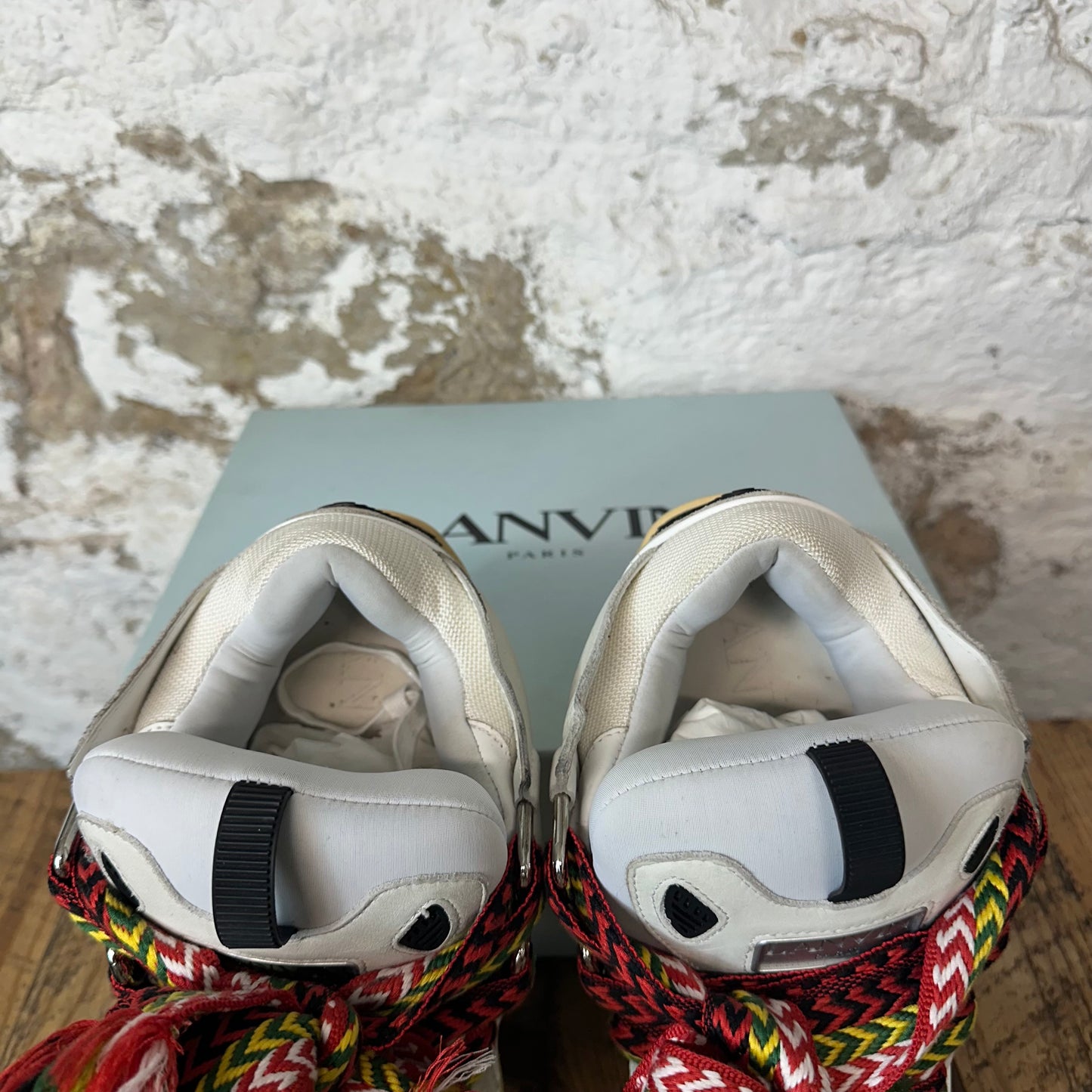 Lanvin Curb Multicolor Lace Grey Sneaker Sz 11 (44)