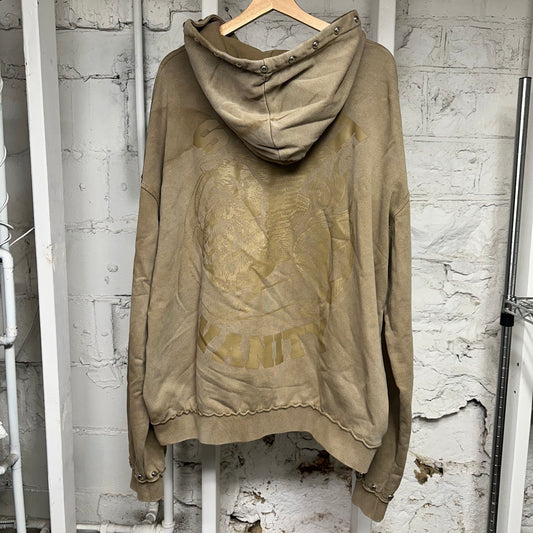 Saint Vanity French Terry Studded Brown Hoodie Sz XXL