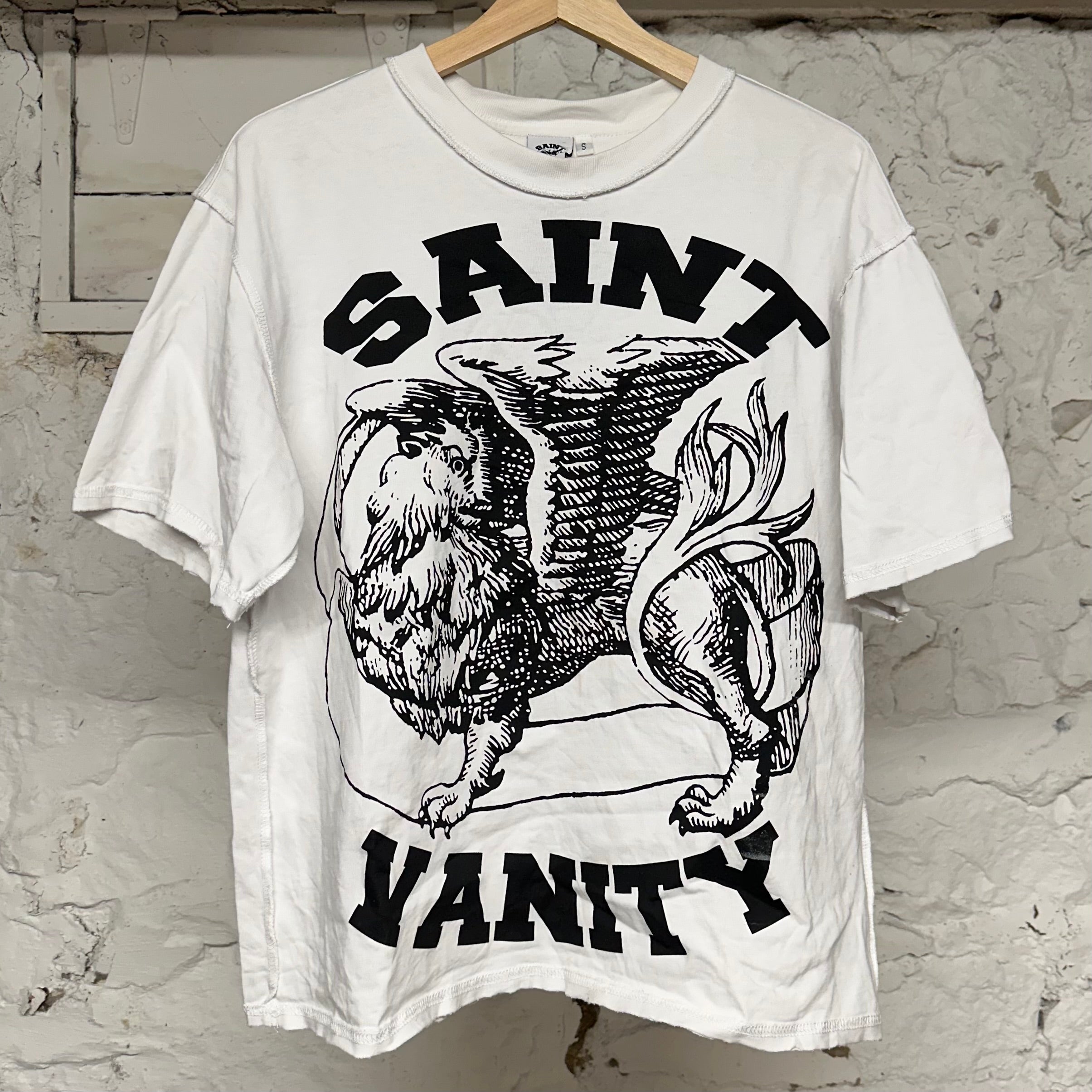 Saint Vanity Griffin White T-Shirt Sz S