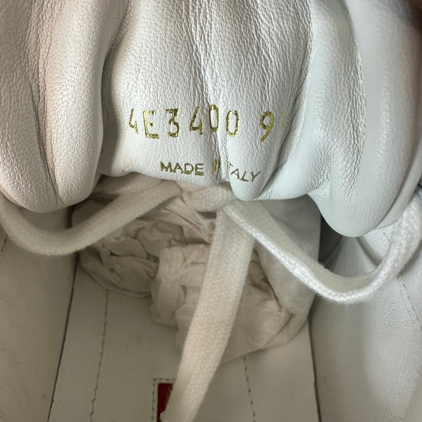Prada Americas Cup Triple White Leather Sneaker Sz 9.5