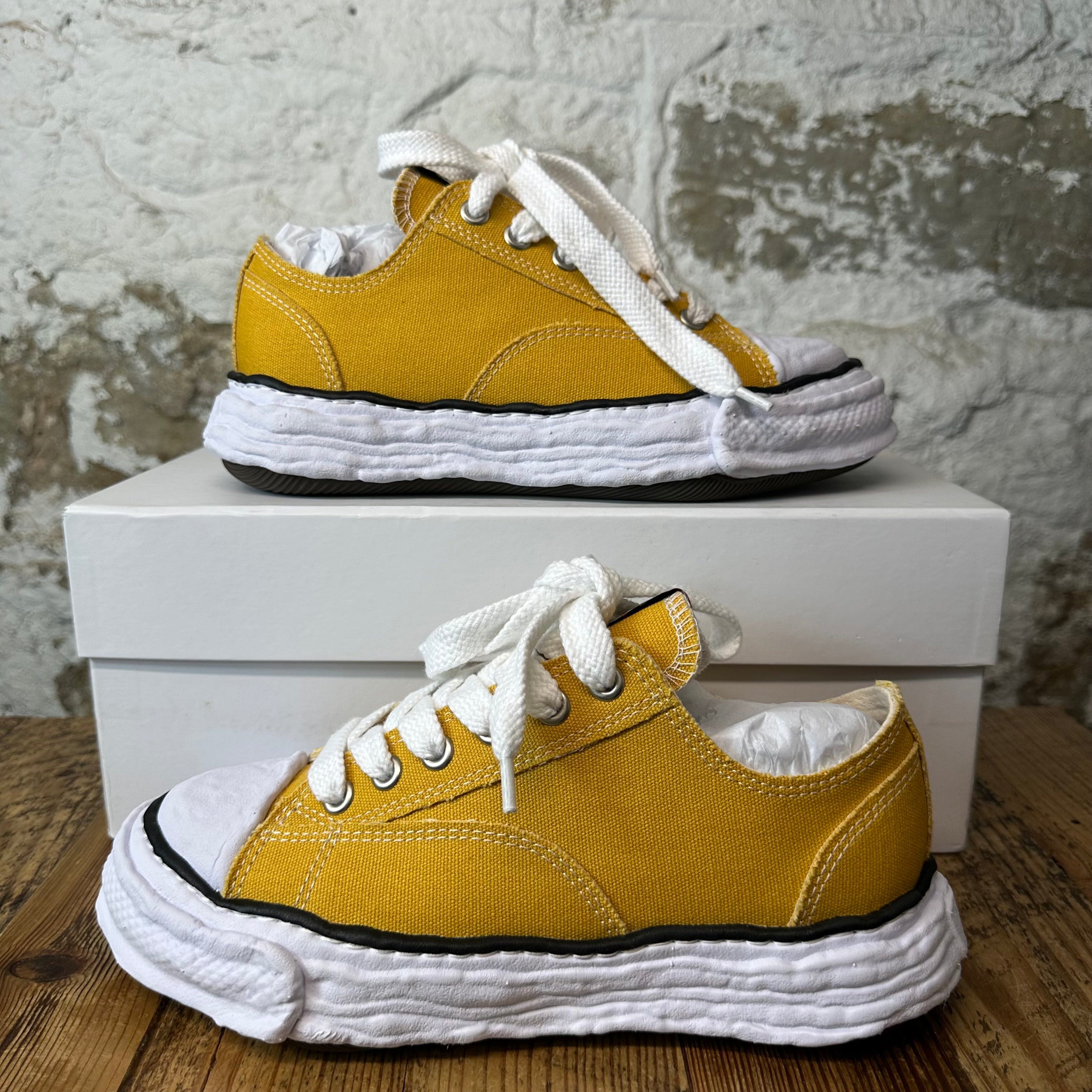 Maison Mihara Peterson 23 Yellow White Sneaker Sz 7 (40) DS