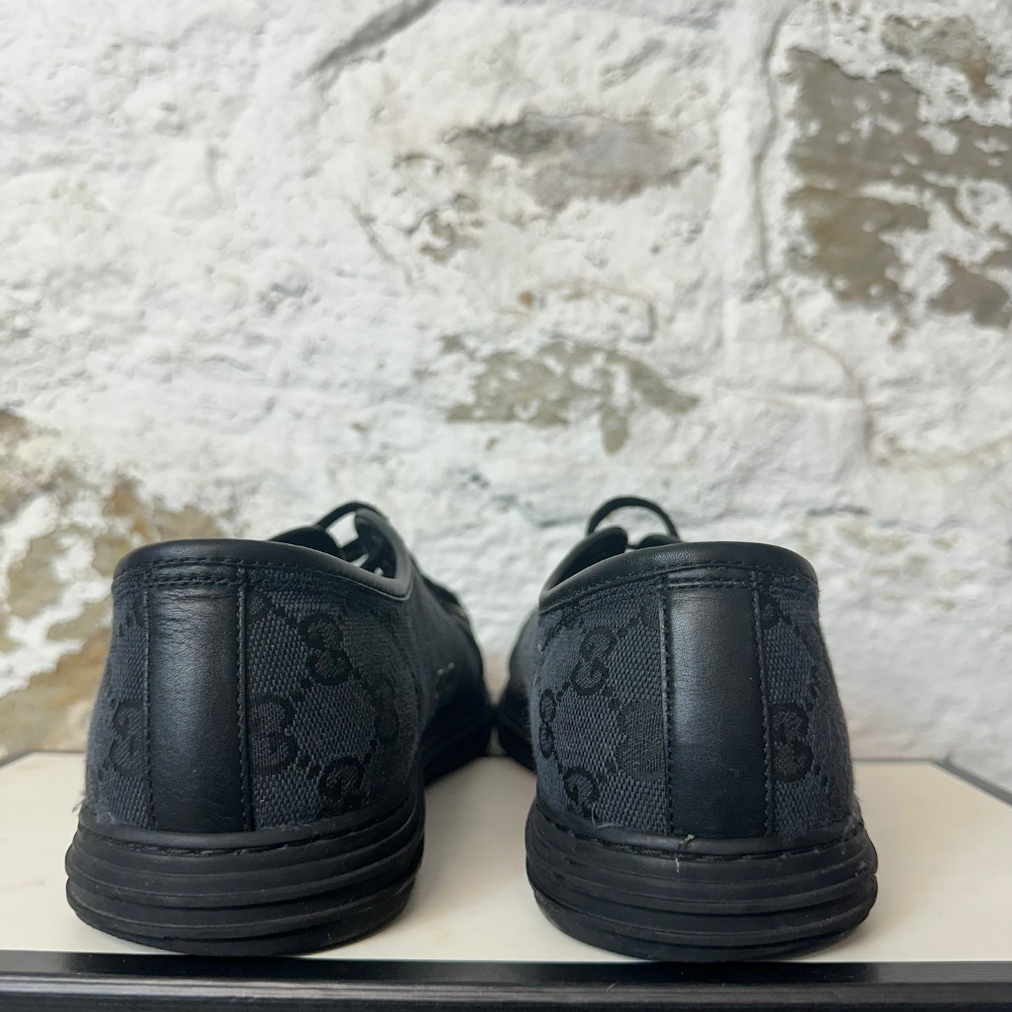 Gucci Black Monogram Low Top Sneaker Sz 9.5