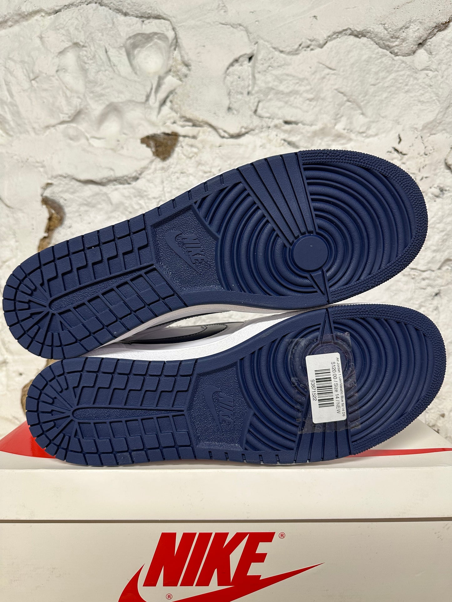 Air Jordan 1 Low Metallic Blue Sz 14 DS