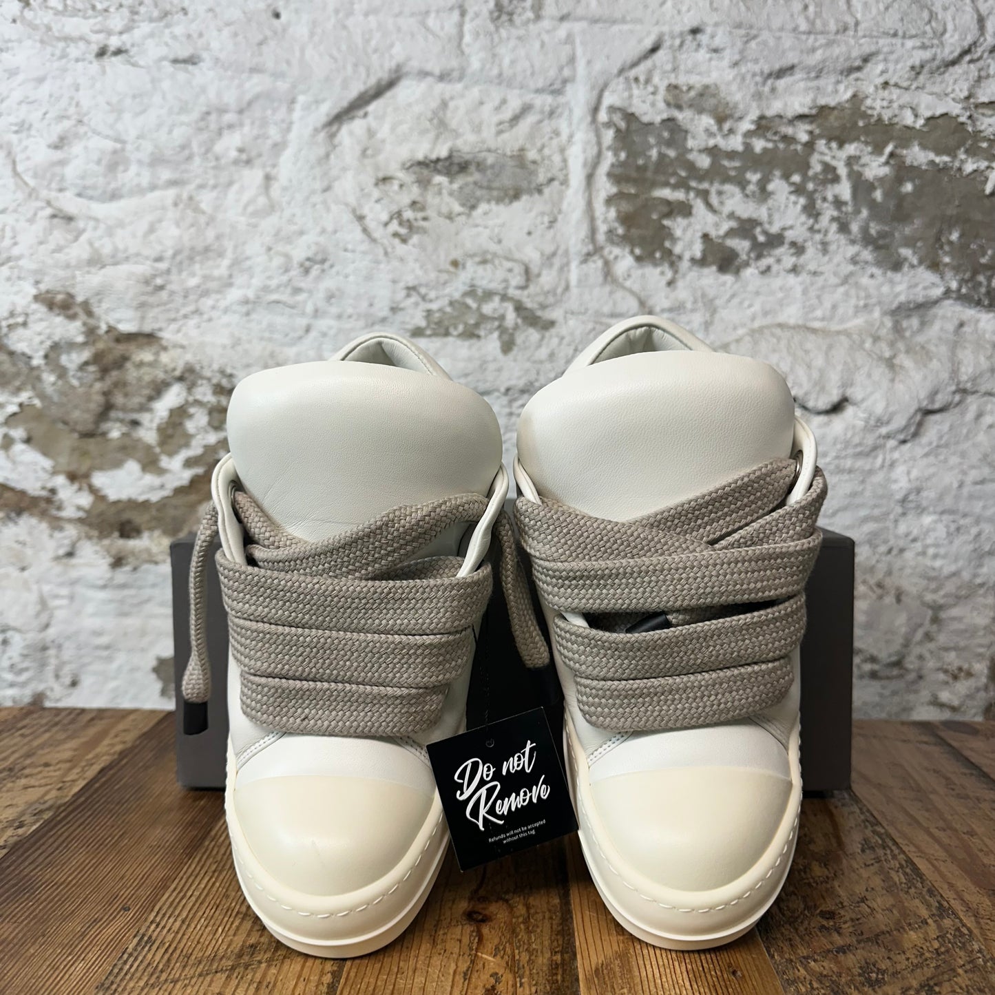 Rick Owens Jumbo Lace Puffer Low White Sneaker Sz 6 (38) DS