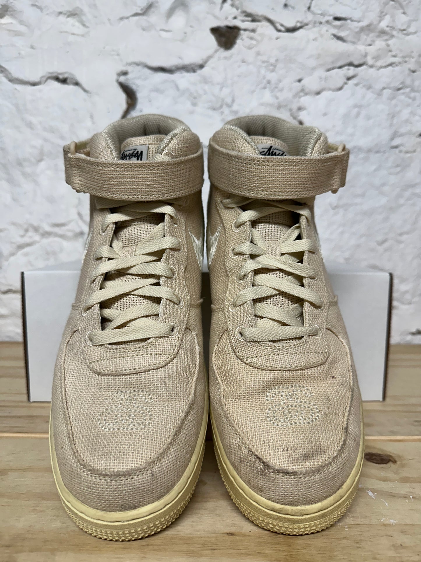 Nike Air Force 1 Mid Stussy Fossil Sz 9.5