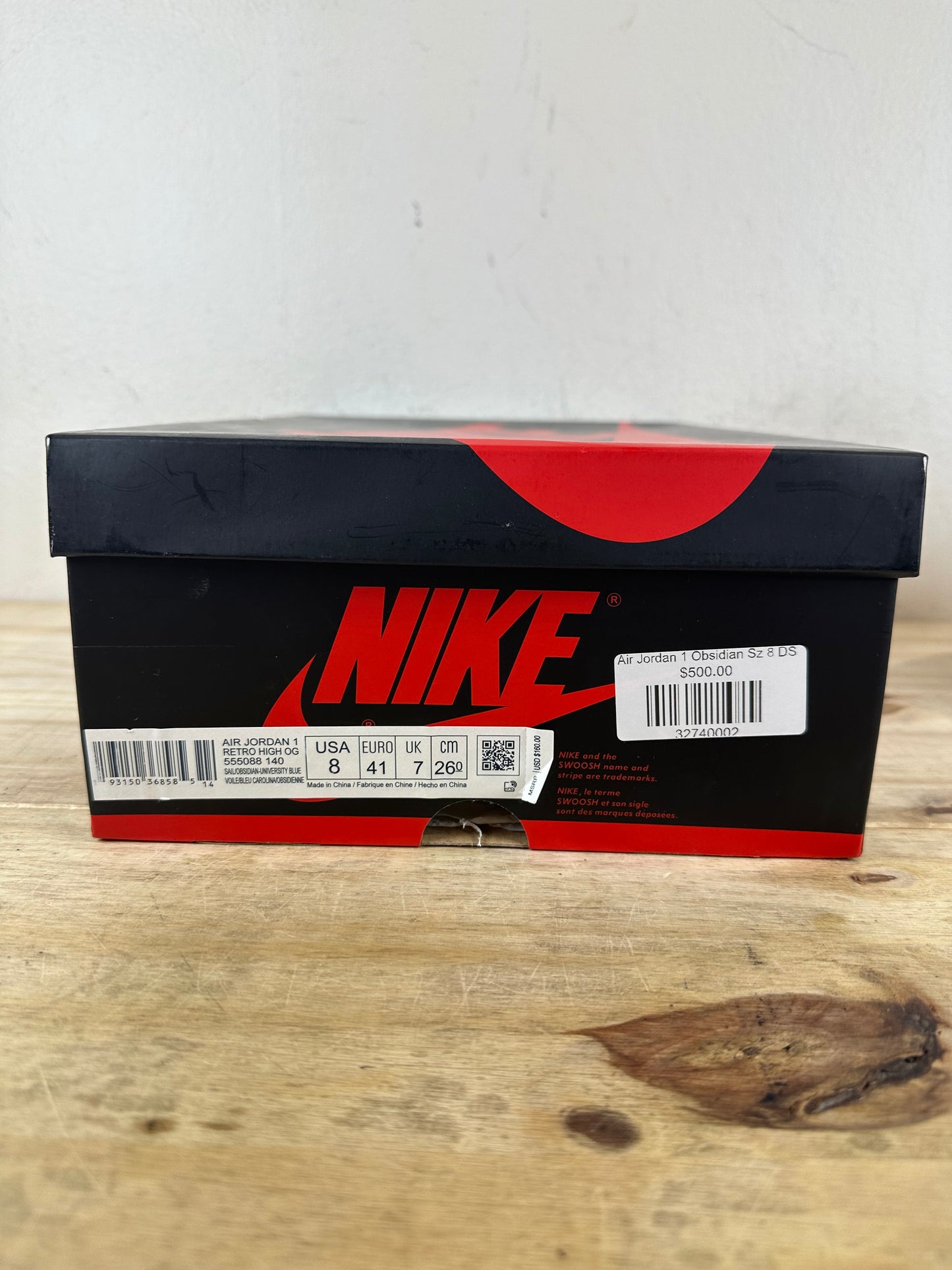 Air Jordan 1 High Obsidian Sz 8 DS