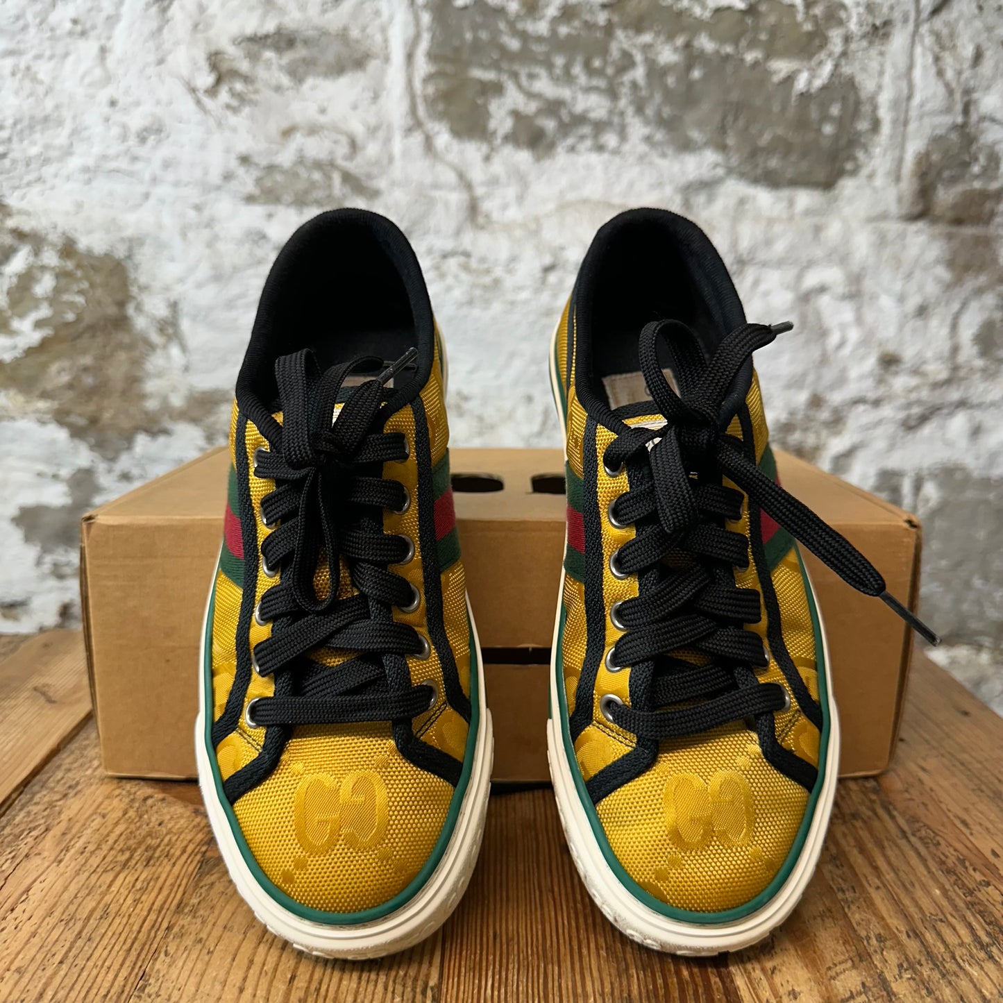 Gucci Tennis 1977 Yellow GG Nylon Sneaker Sz 4.5 (36)