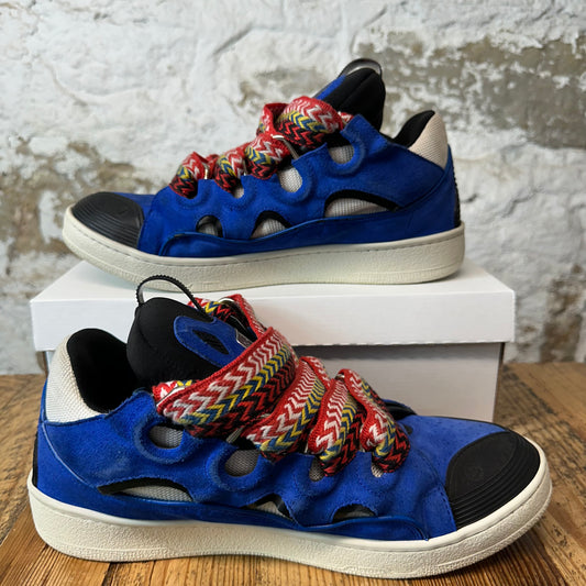 Lanvin Curb Multicolor Lace Blue White Sneaker Sz 13 (46)
