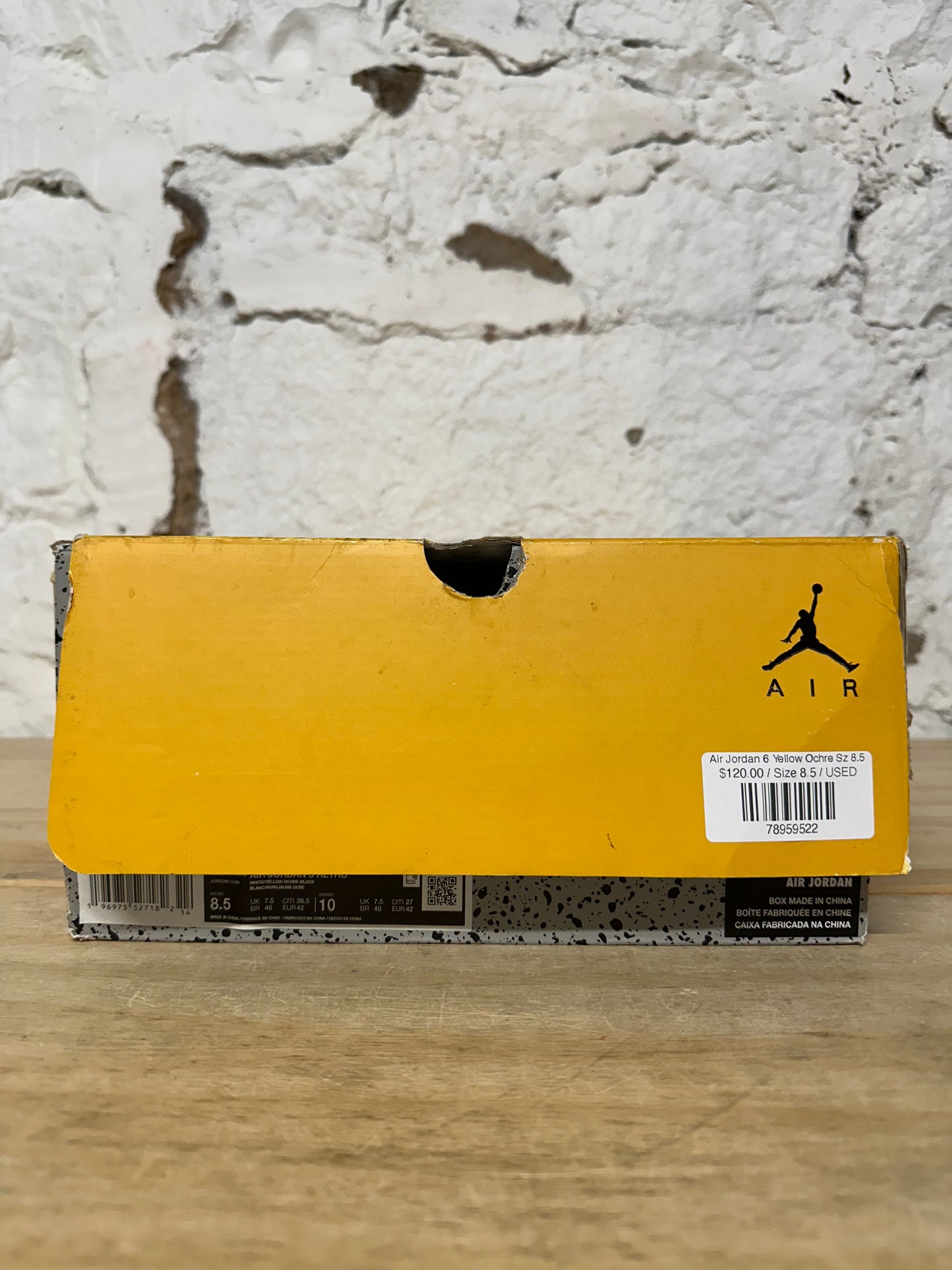 Air Jordan 6 Yellow Ochre Sz 8.5