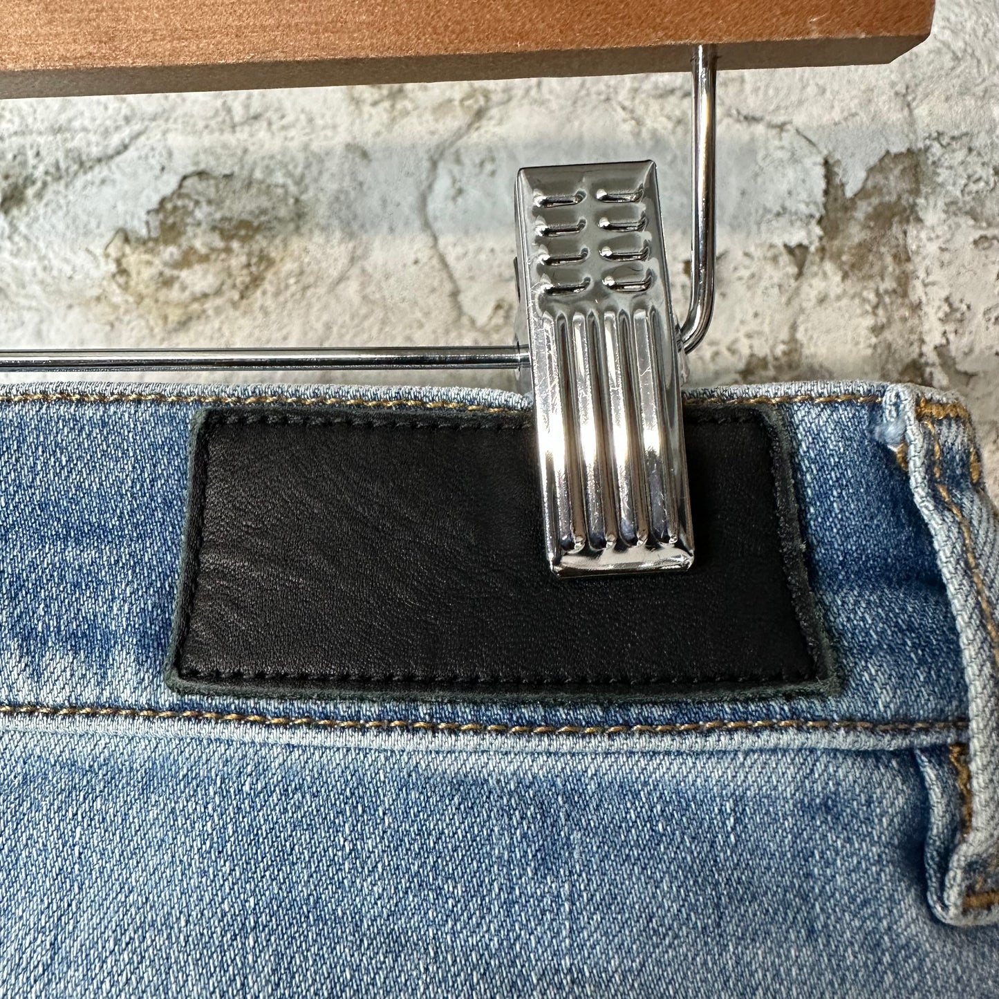 Amiri Green Camo Bones Blue Denim Jeans Sz 30