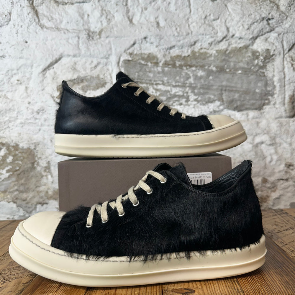 Rick Owens Pony Hair Black Milk Sneaker Sz 14 (47)