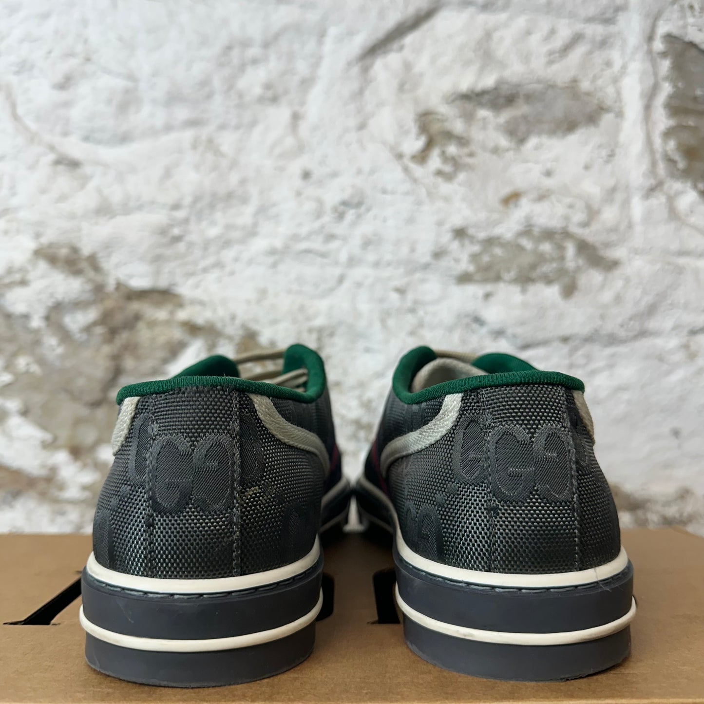 Gucci Tennis 1977 Grey Monogram Sneaker Sz 7