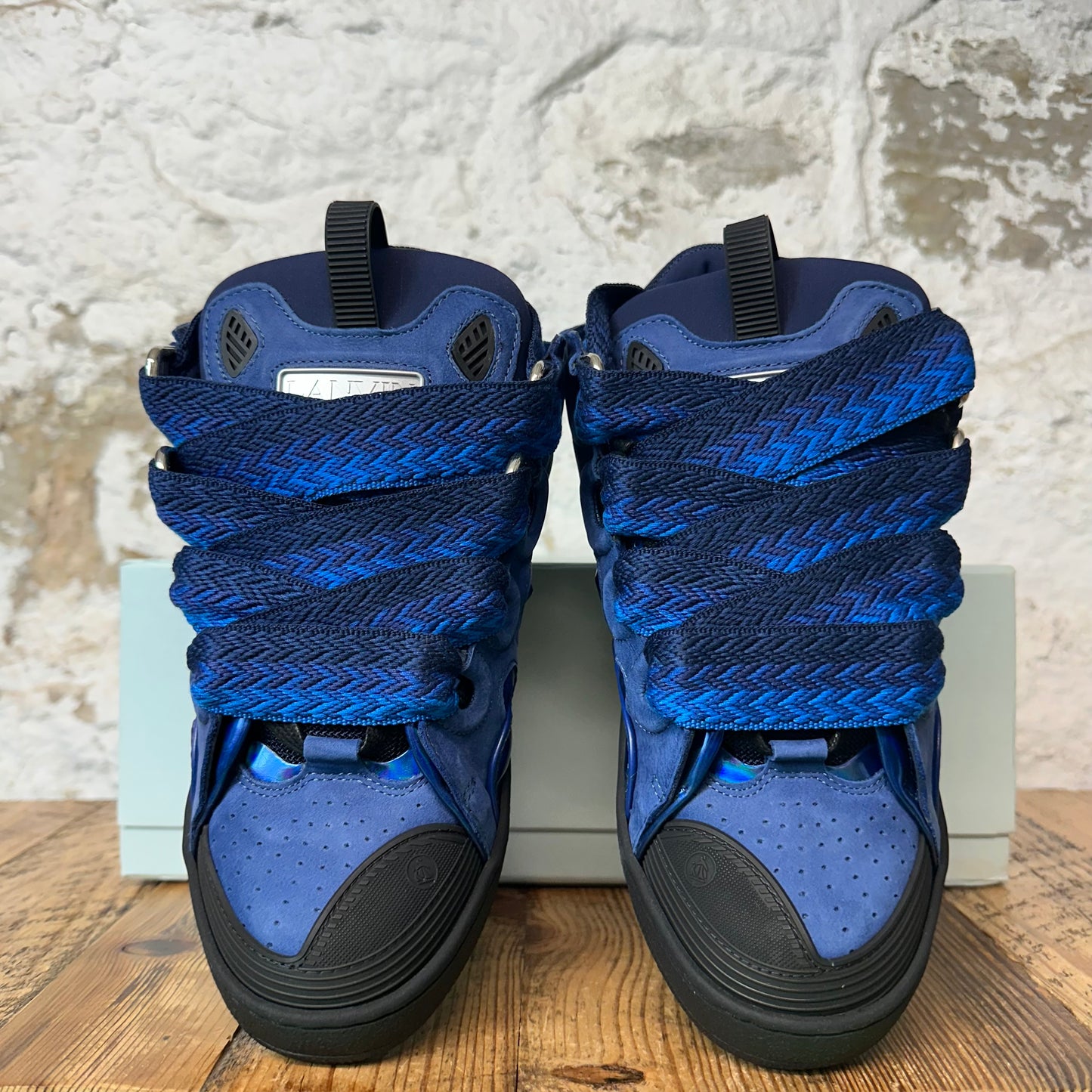 Lanvin Curb Blue Patent Sneaker