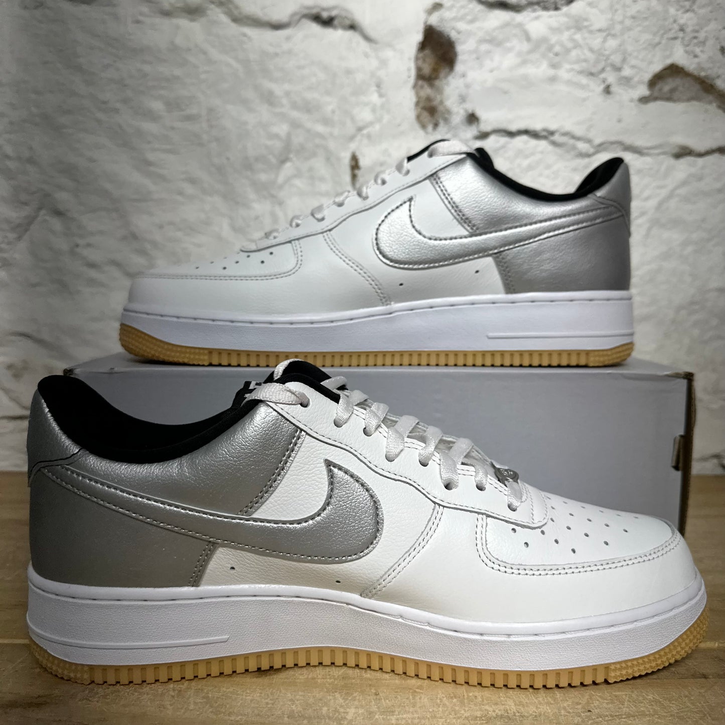 Nike Air Force 1 Low Metallic Silver Sz 11 DS