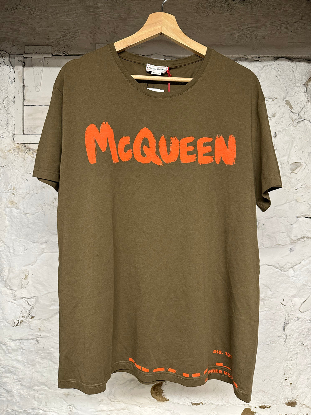Alexander Mcqueen Olive Orange T-Shirt Sz XL DS
