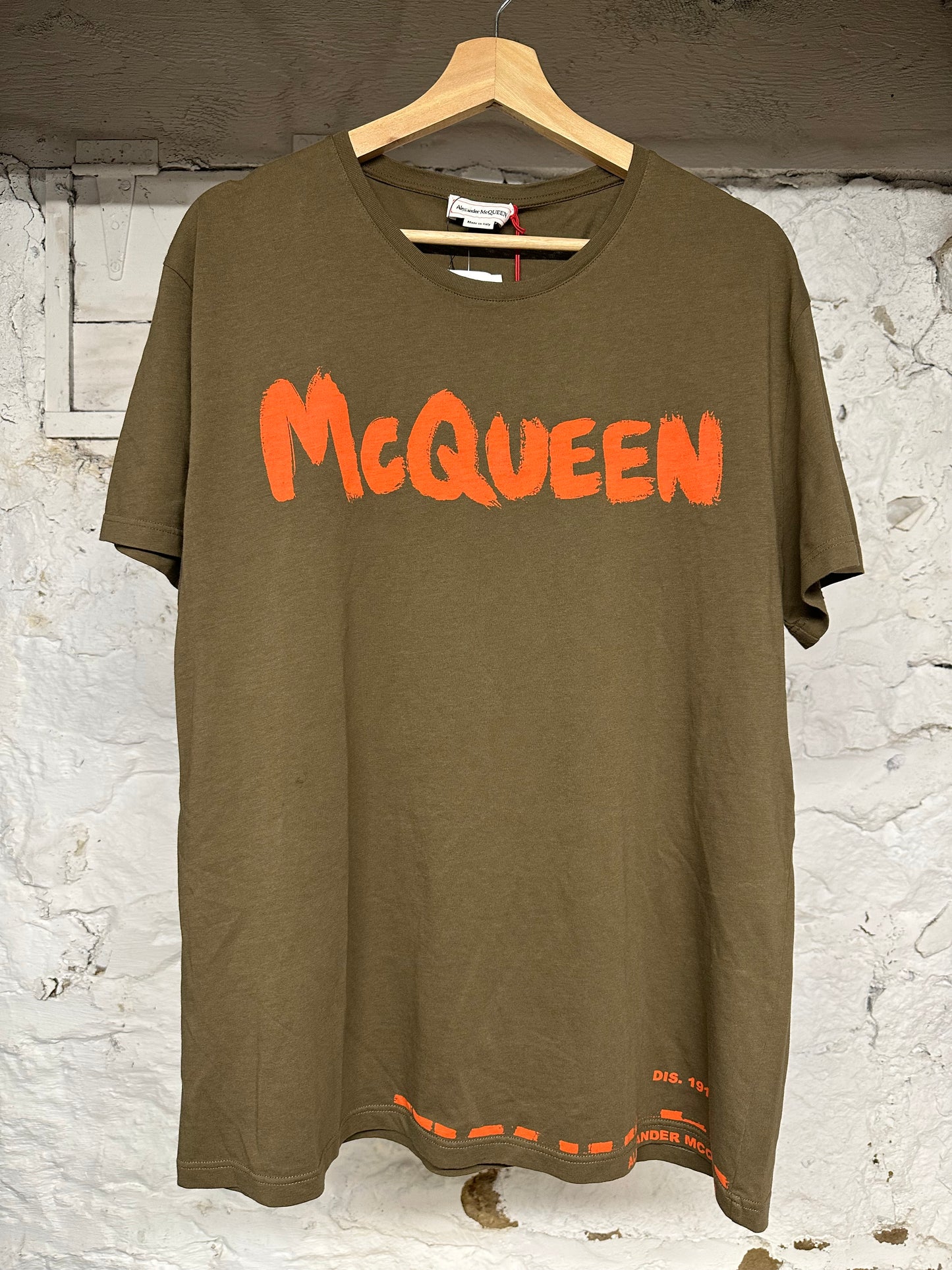 Alexander Mcqueen Olive Orange T-Shirt Sz XL DS
