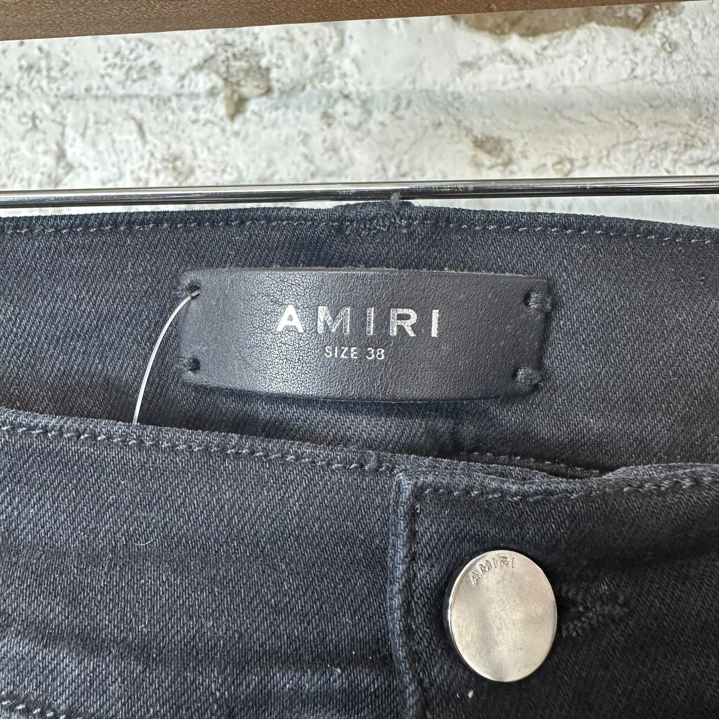 Amiri Fringe Wire Black Denim Jeans Sz 38