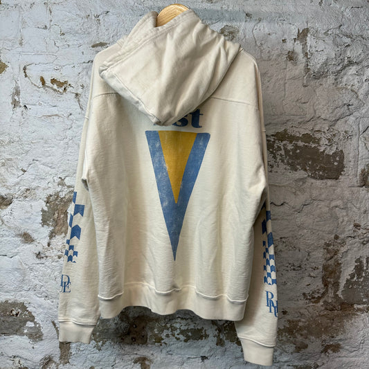 Rhude Boat Racing Hoodie Cream Sz XL