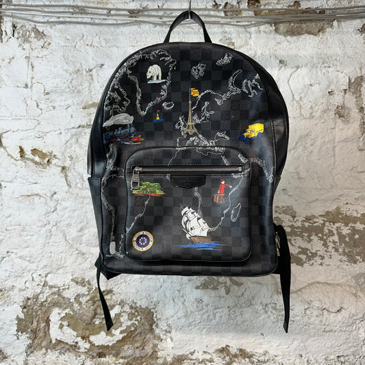 Louis Vuitton Map Josh Damier Graphite Backpack