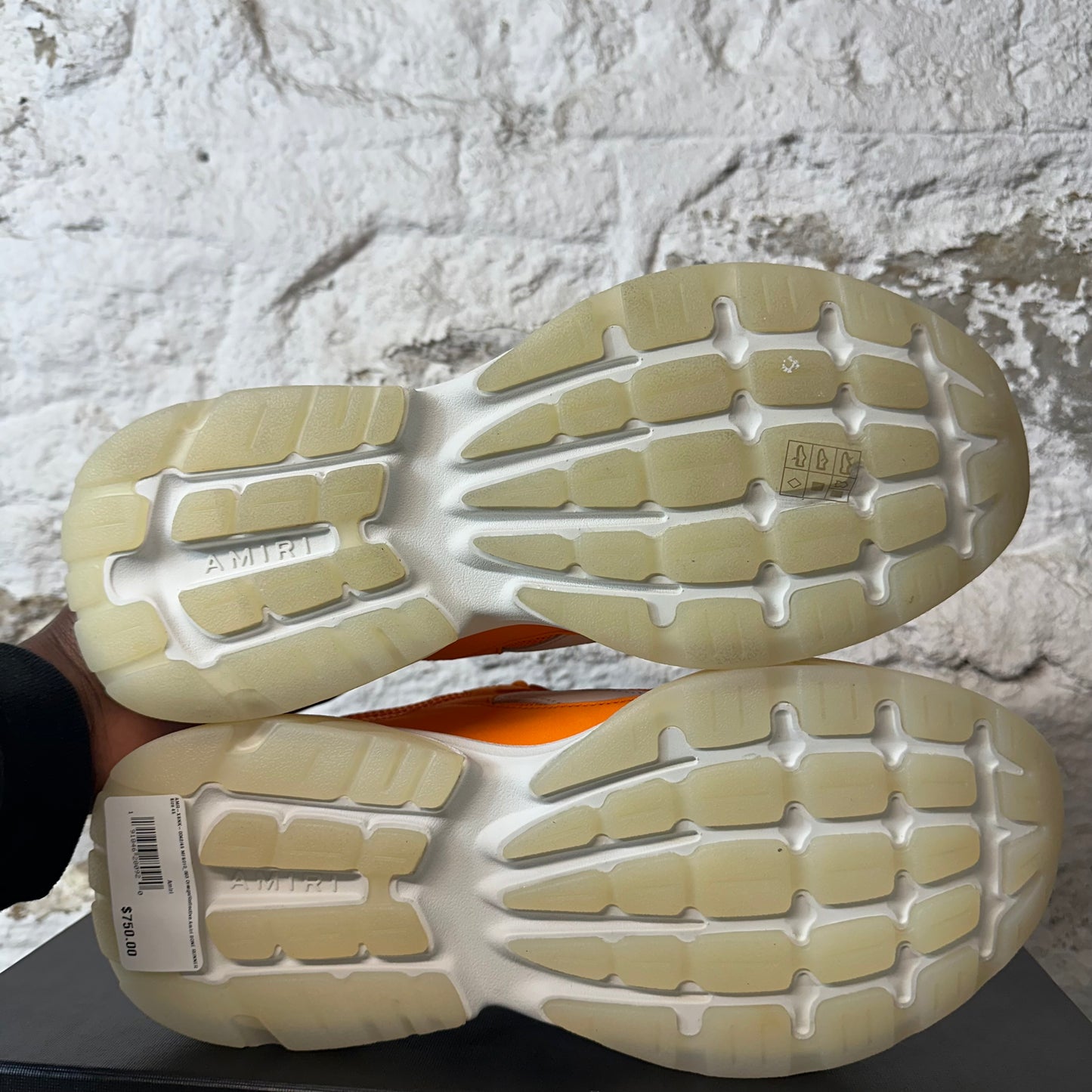 Amiri Orange Bone Runner Sneaker Sz 12 (45) DS