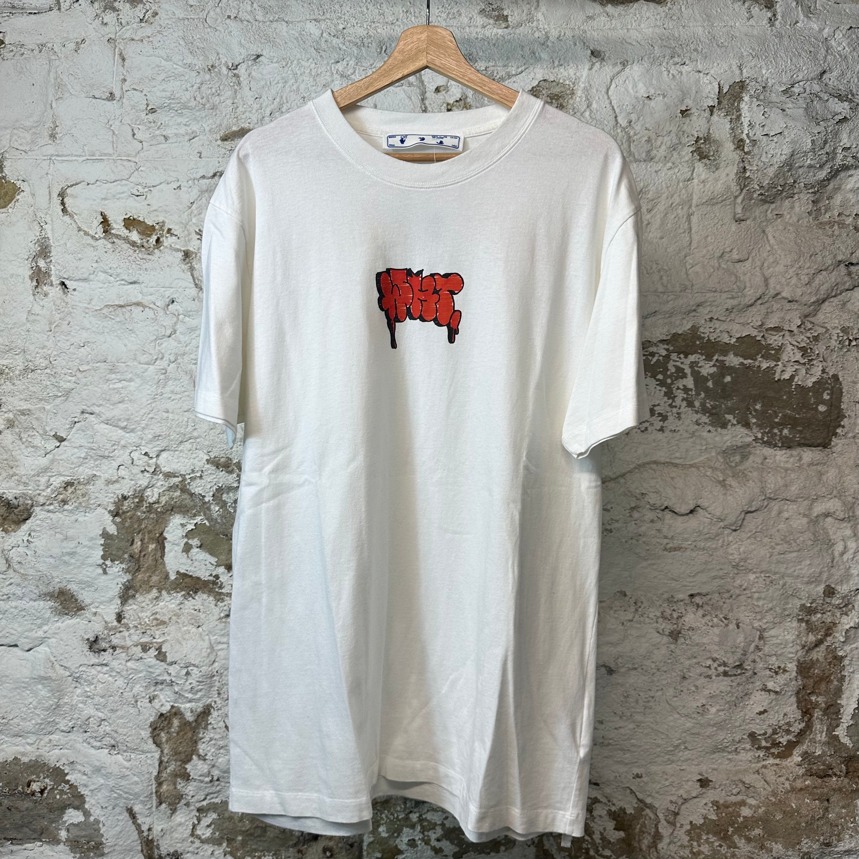 Off White Graffiti T-shirt White Sz XL