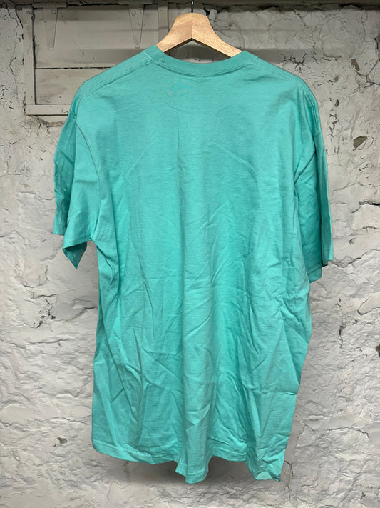 Supreme Teal Stencil T-Shirt Sz L DS