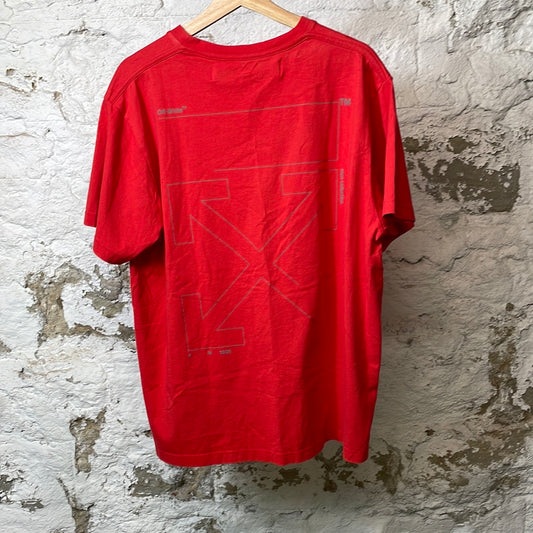 Off-White Red Small Spellout T-shirt Sz XS