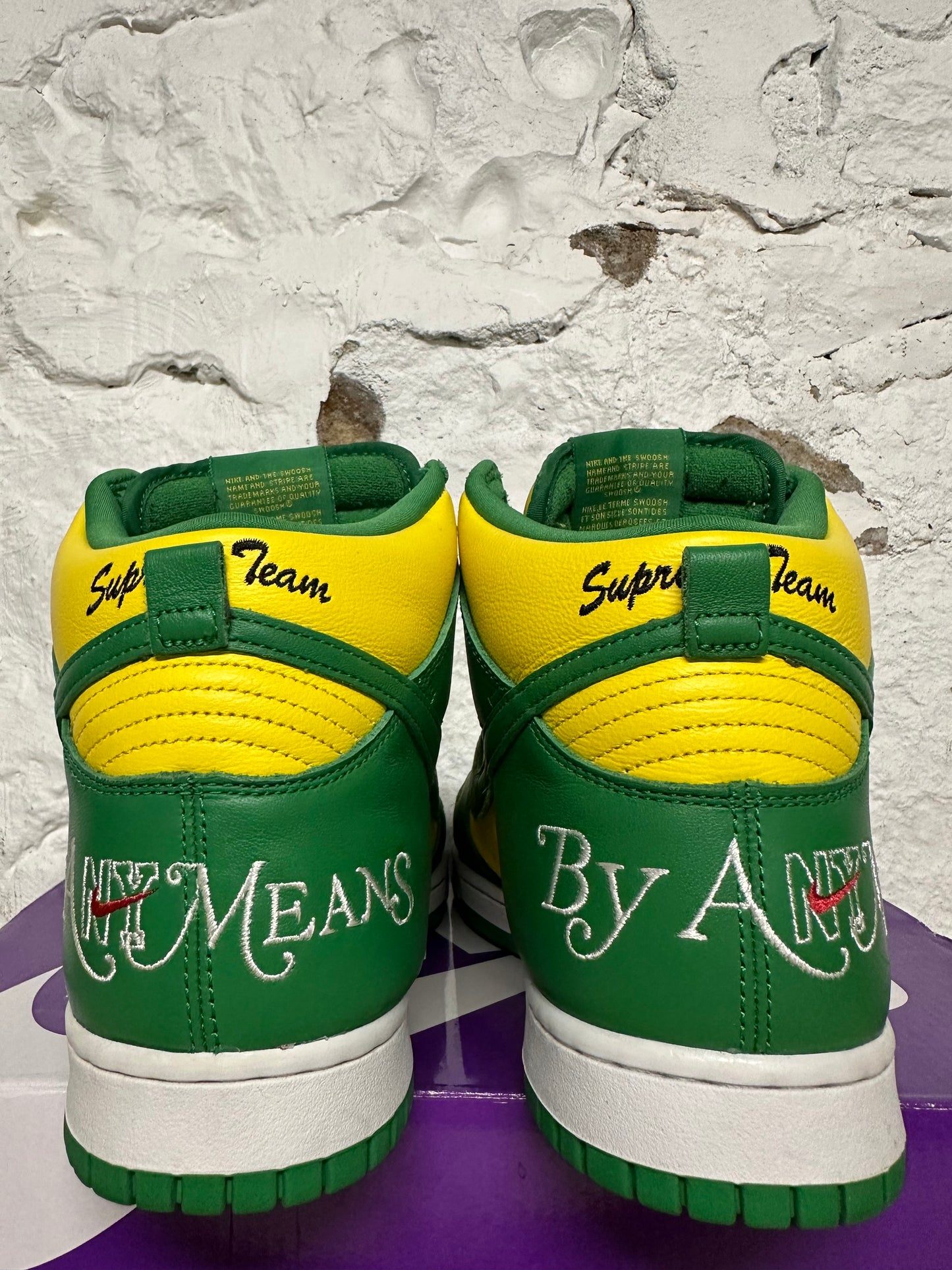 Nike SB Dunk High Supreme By Any Means Brazil Sz 10.5