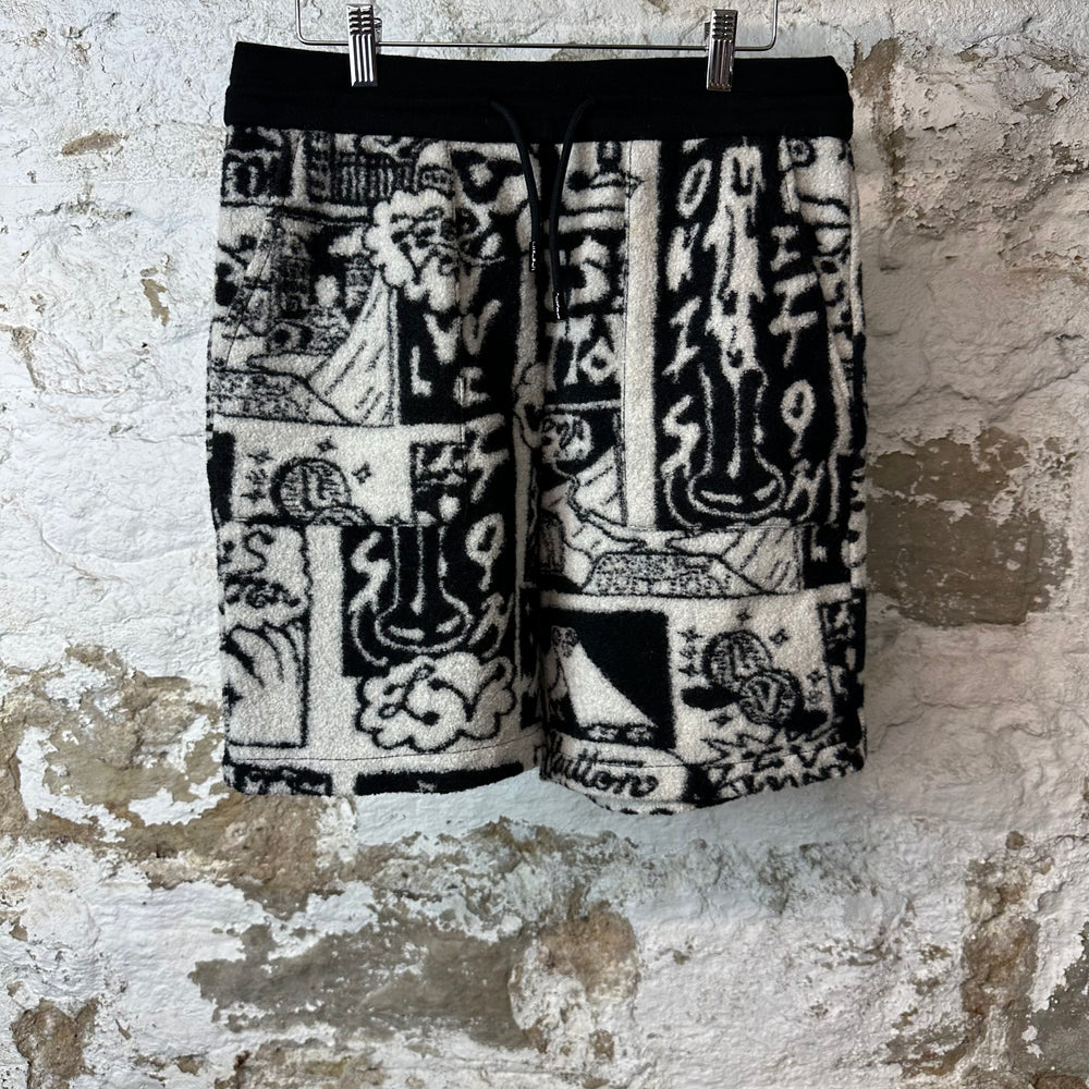 Louis Vuitton Comic Print Wool Shorts Sz M