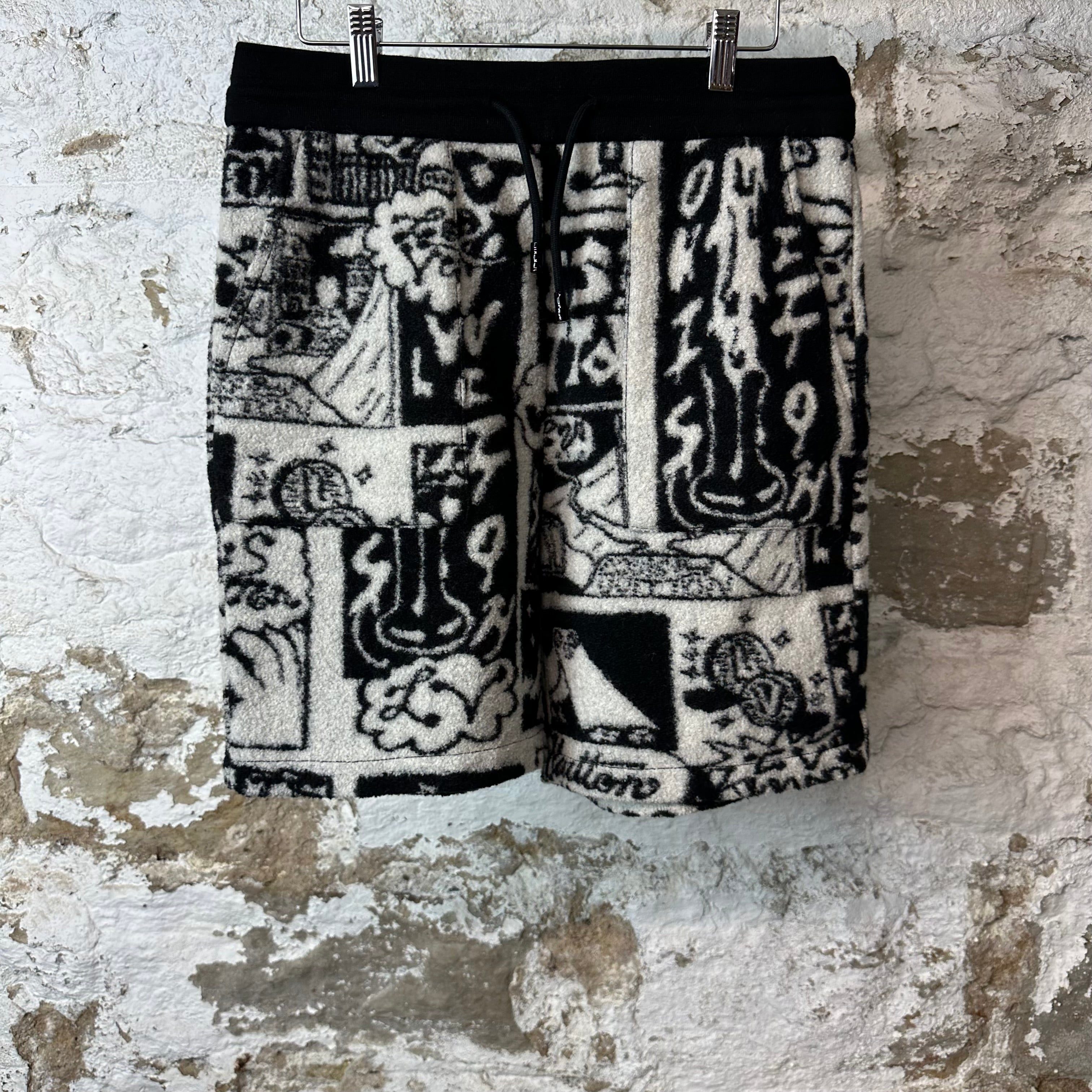 Louis Vuitton Comic Print Wool Shorts Sz M