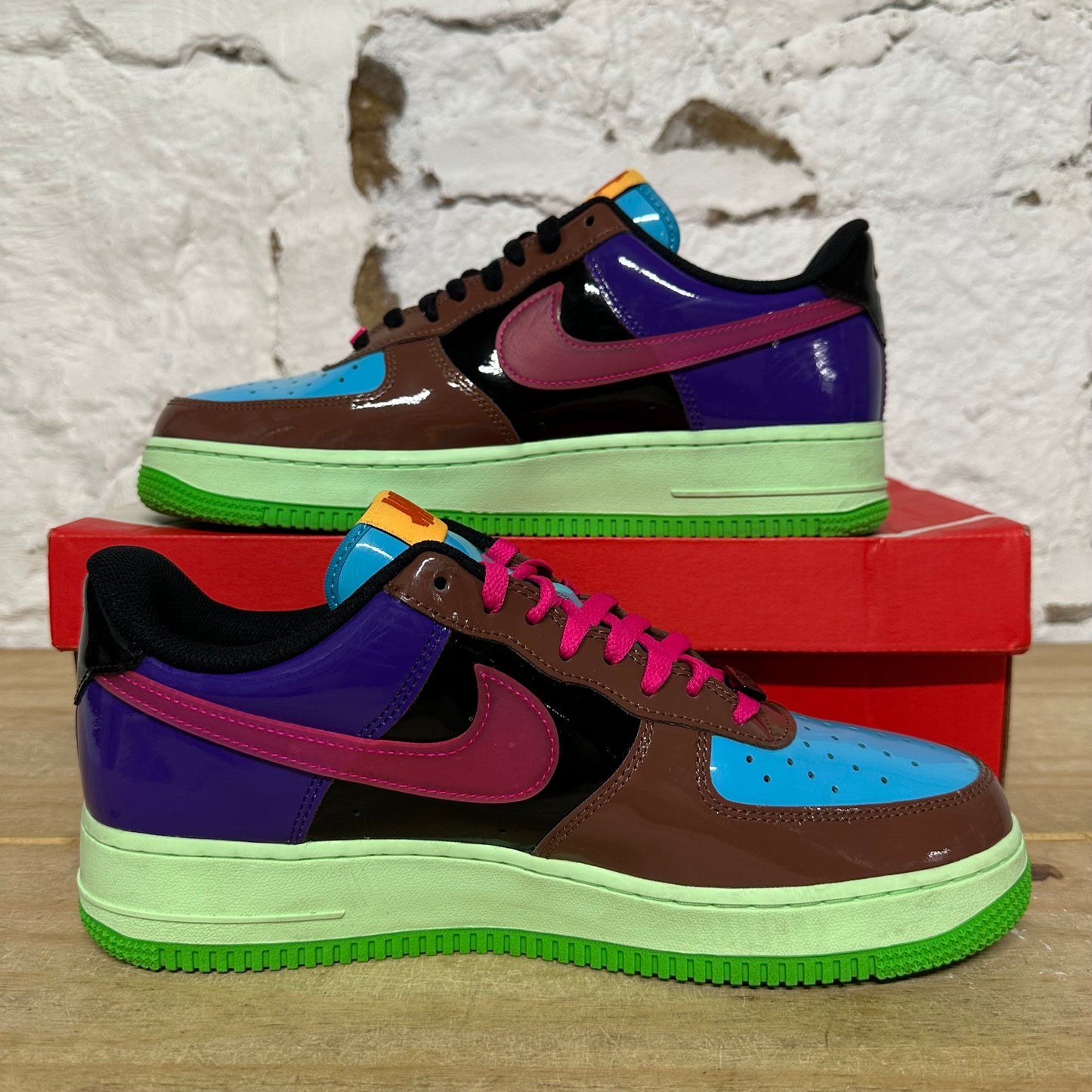 Nike Air Force 1 Low Undefeated Multi-Patent Pink Prime Sz 10
