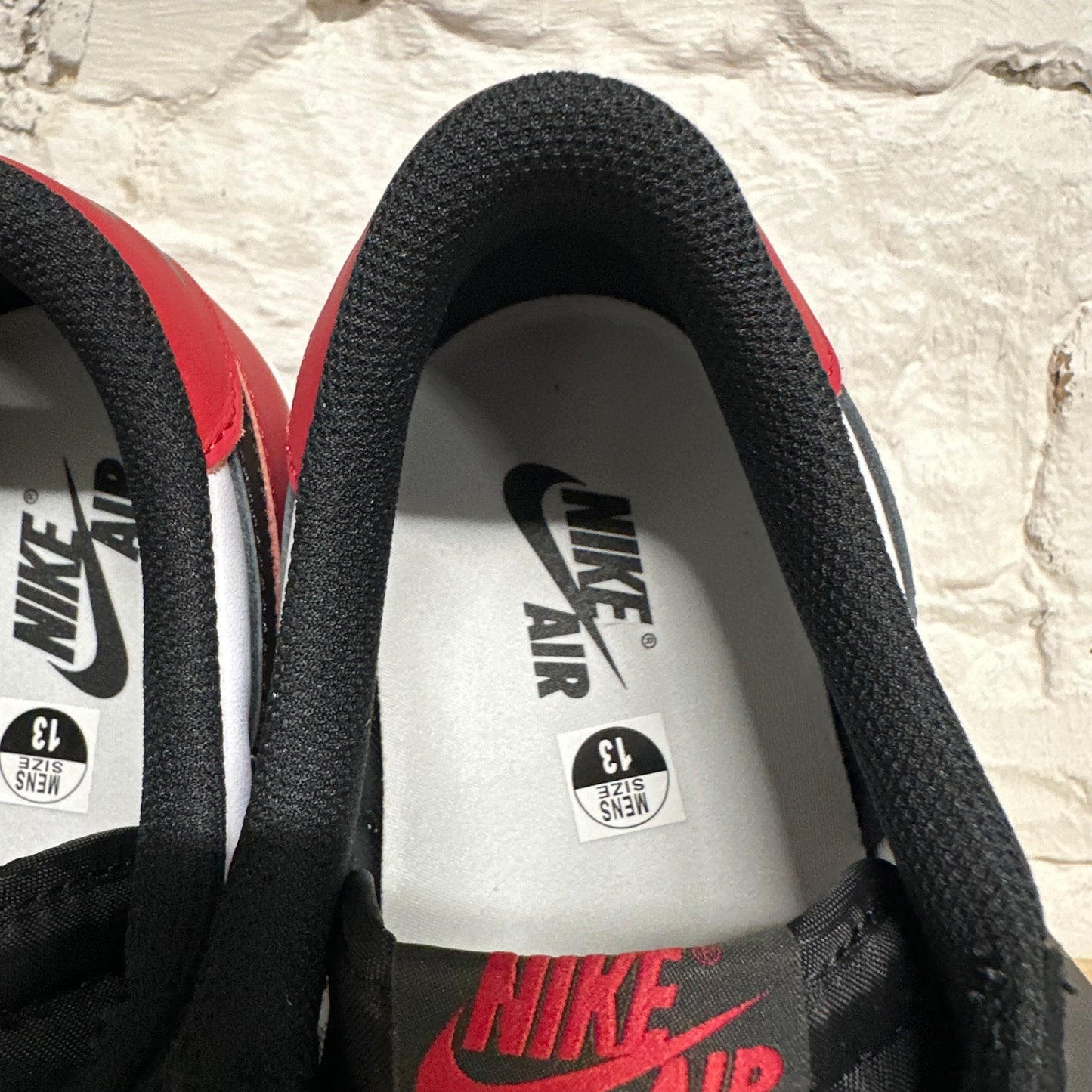 Air Jordan 1 Low Black Toe Sz 13 DS