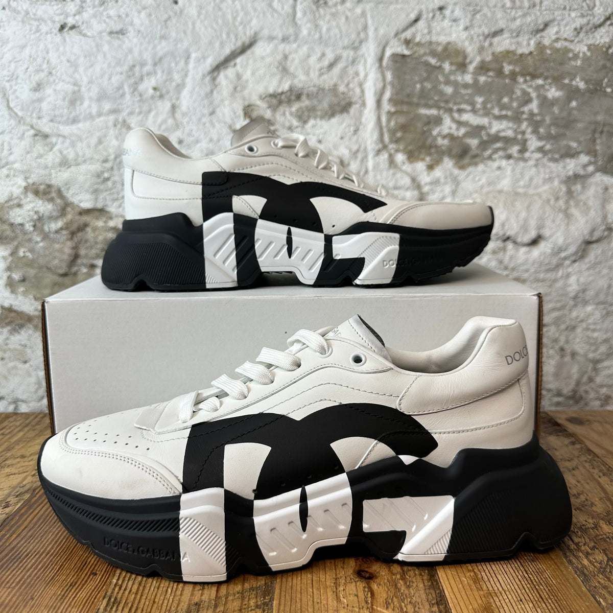 Dolce Gabbana Black White Daymaster Sneaker Sz 10