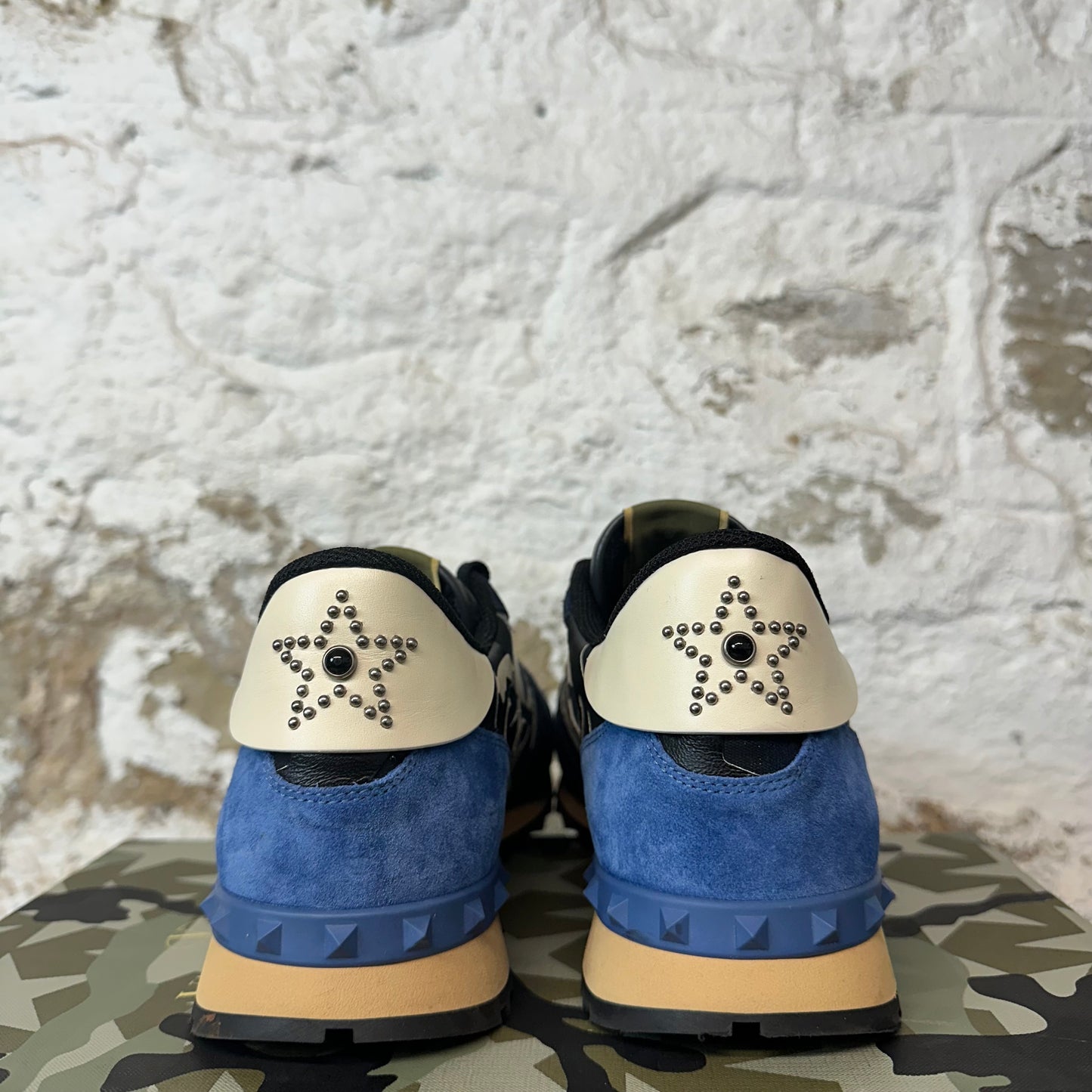 Valentino Blue Camo Rock Runner Sneaker Sz 13 (46)