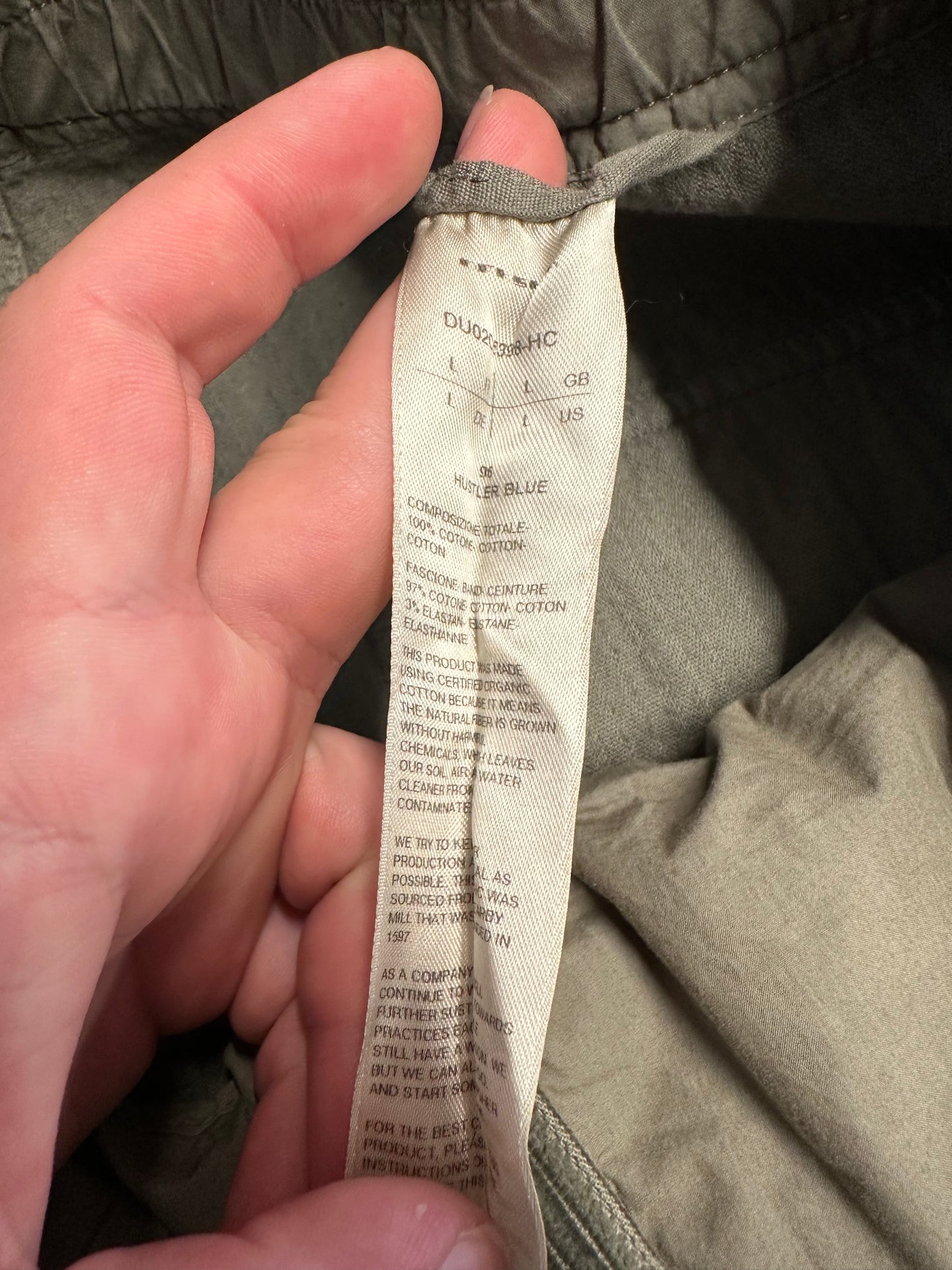 Rick Owens Green Corduroy Cargo Bela Pants Sz L
