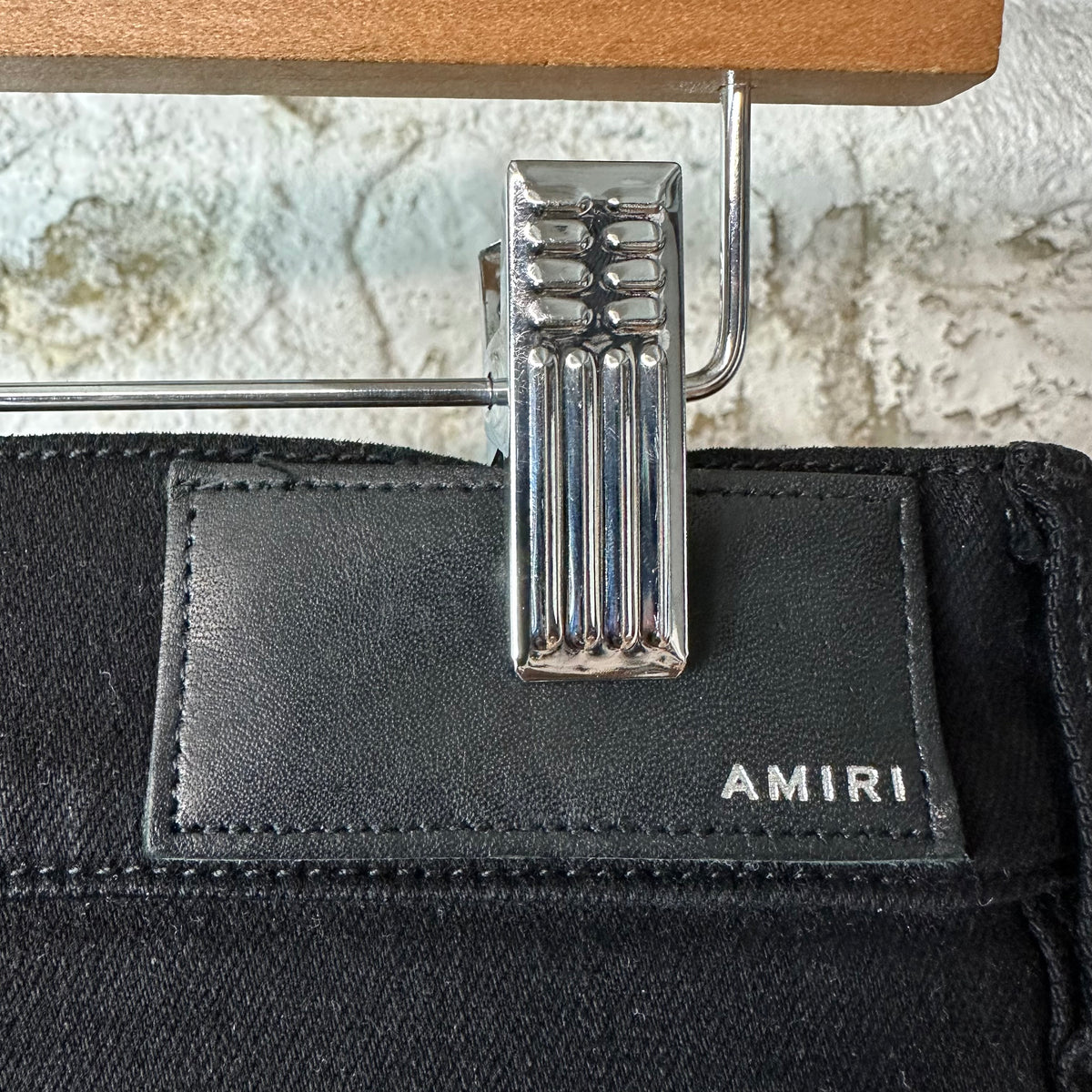 Amiri Chrome Stagger Black Denim Jeans Sz 30
