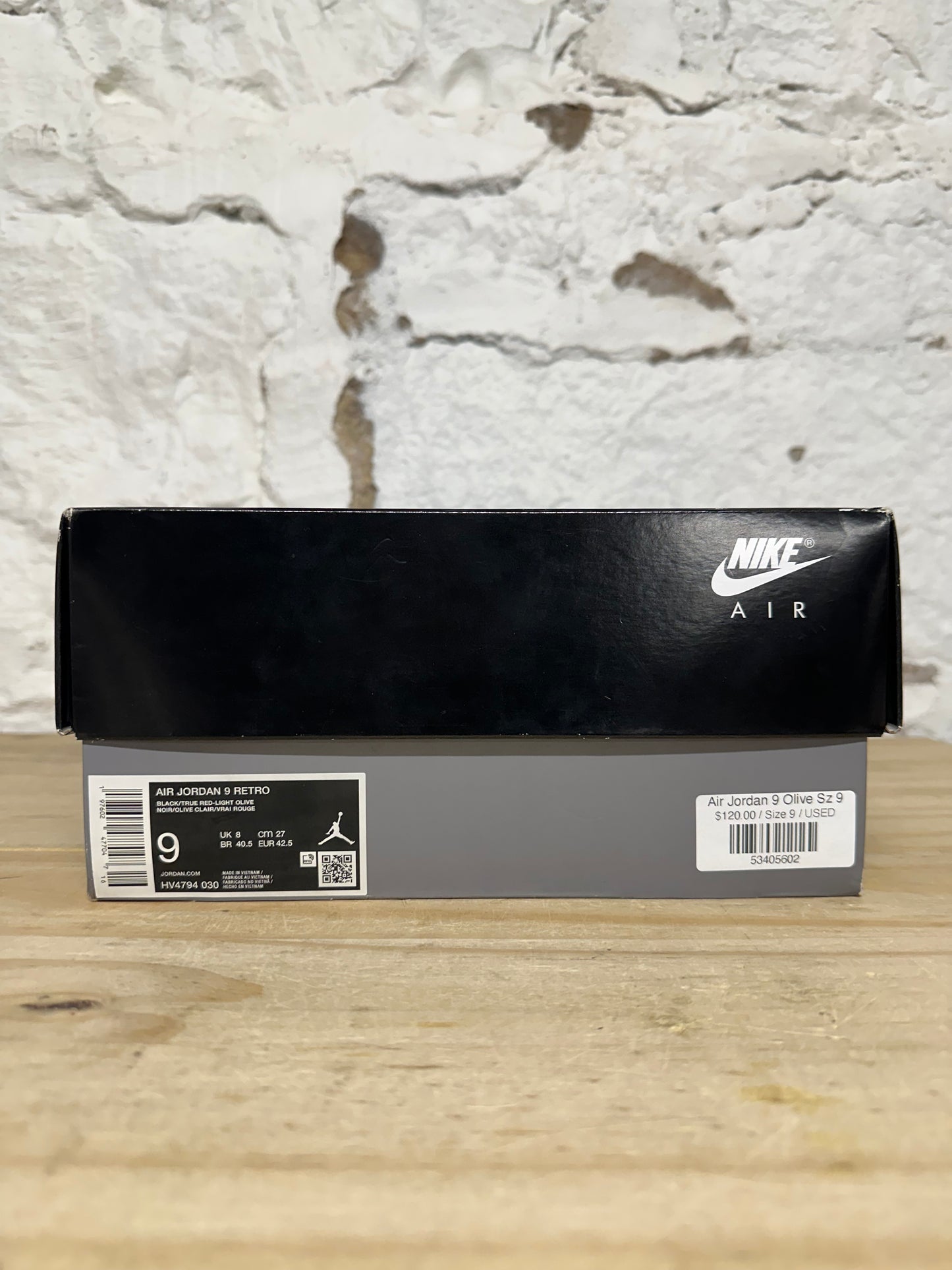 Air Jordan 9 Olive Sz 9