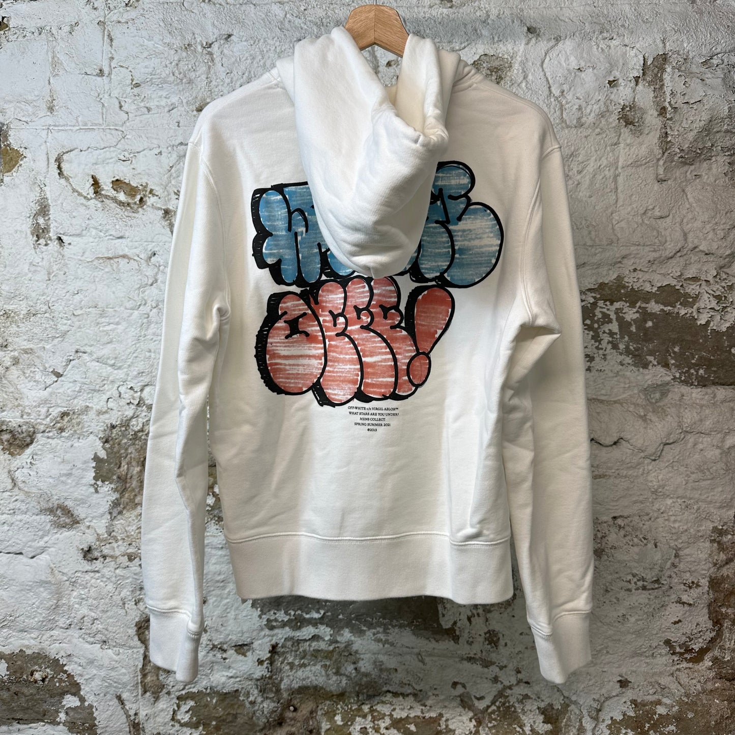 Off White Grafitti Hoodie White Sz S