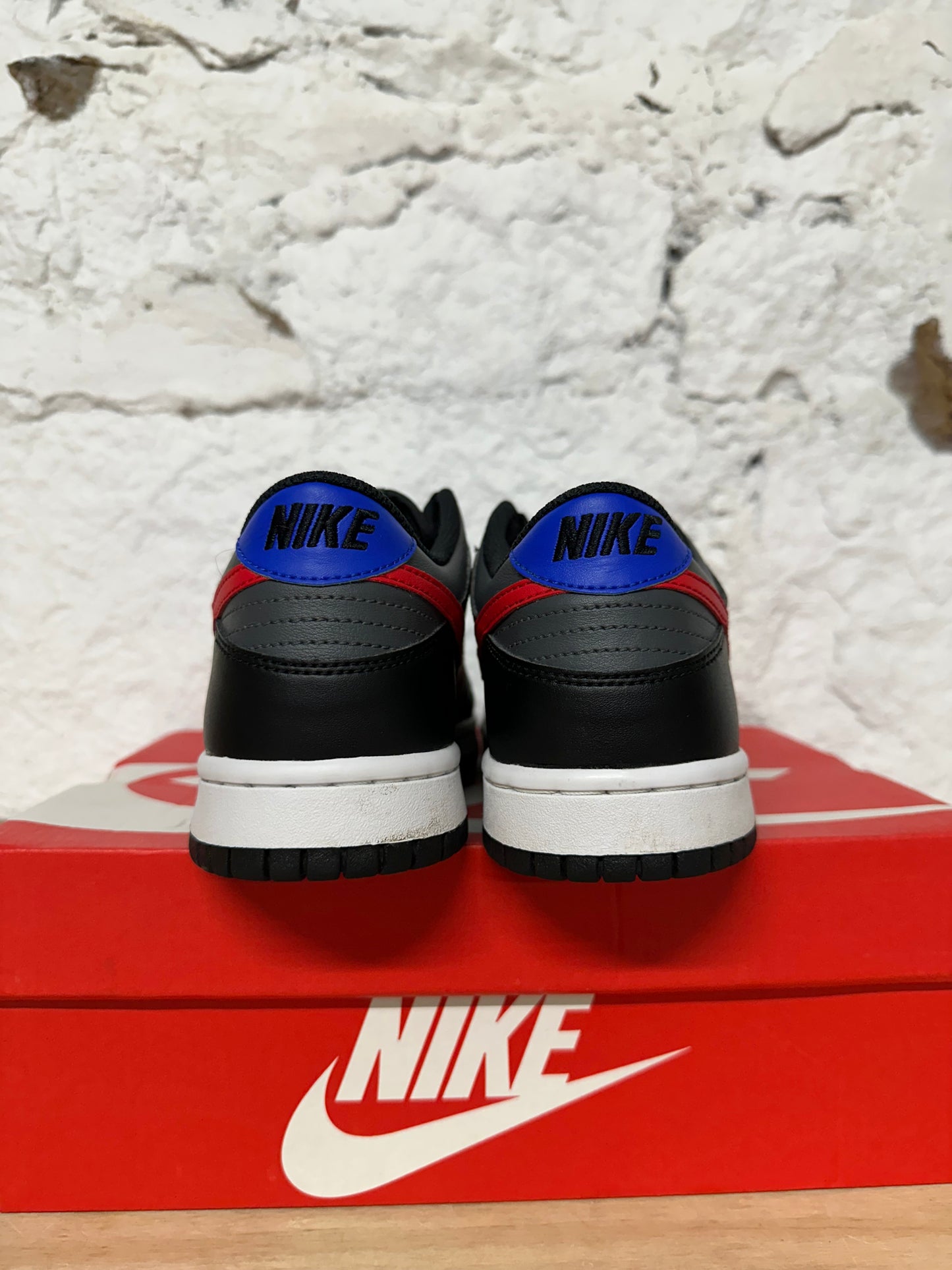 Nike Dunk Low Black Racer Blue Red Sz 6.5Y
