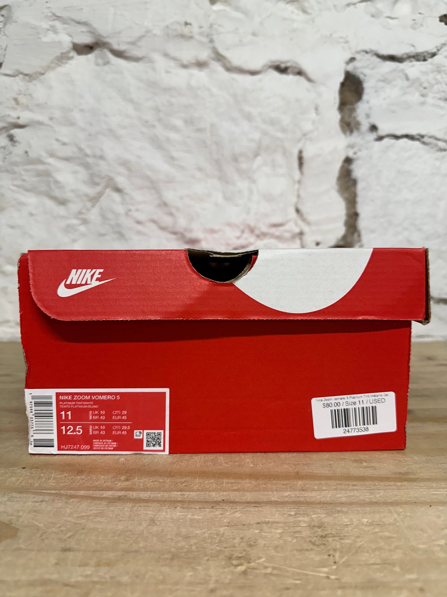 Nike Zoom Vomero 5 Platinum Tint Metallic Gold Sz 11