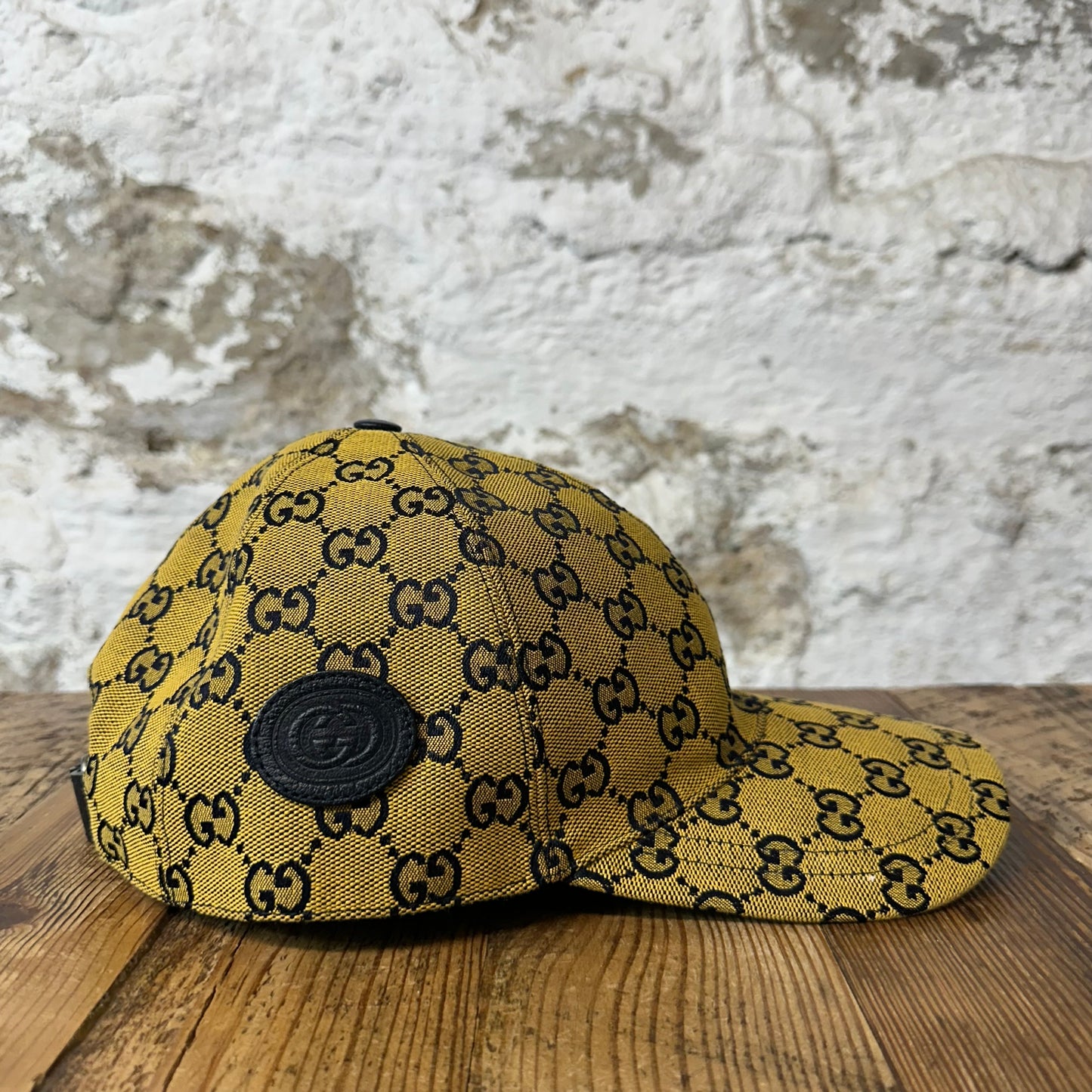 Gucci Yellow Monogram Hat Sz XXL