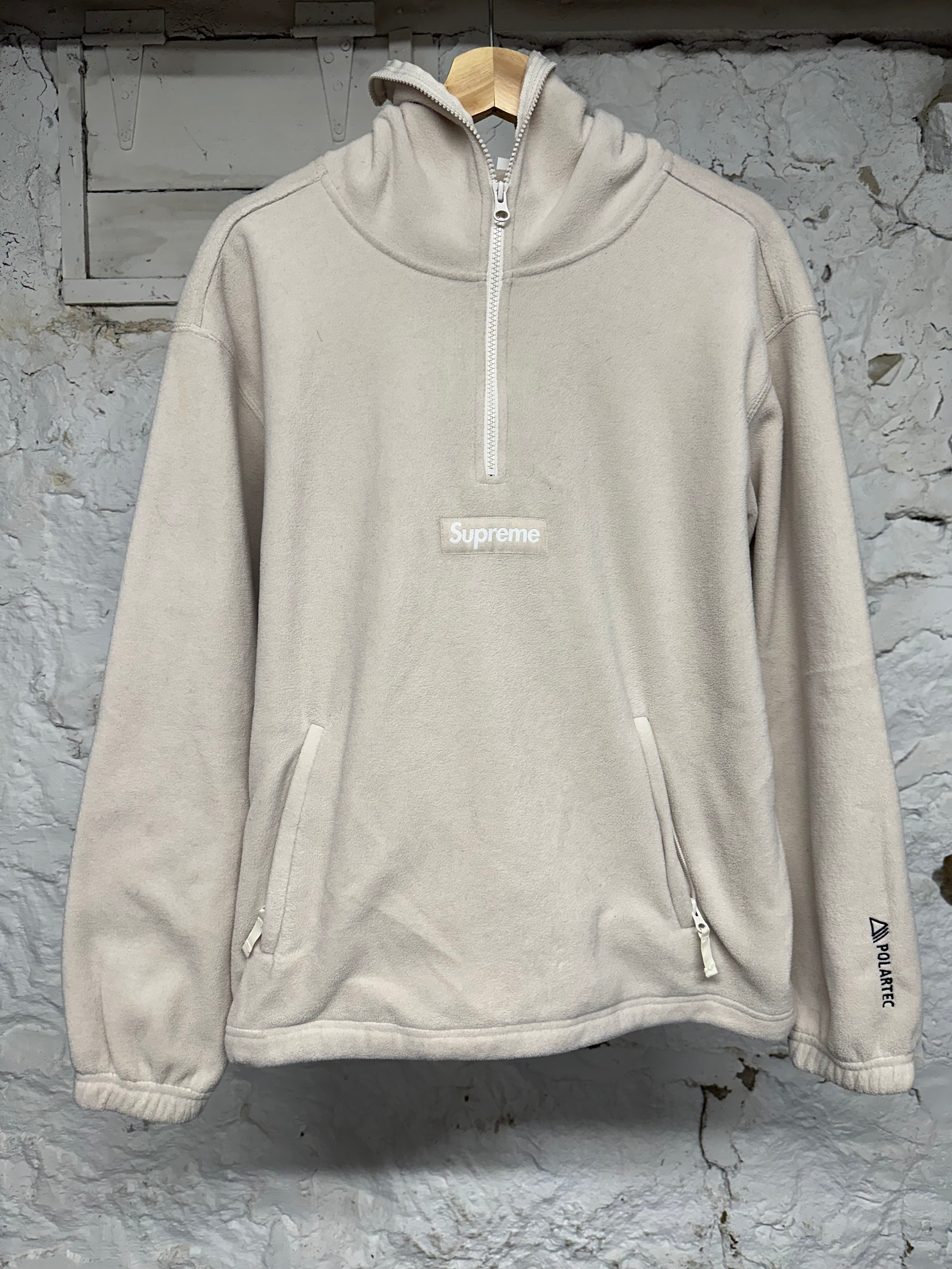 Supreme Polartec Cream Fleece Jacket Sz M