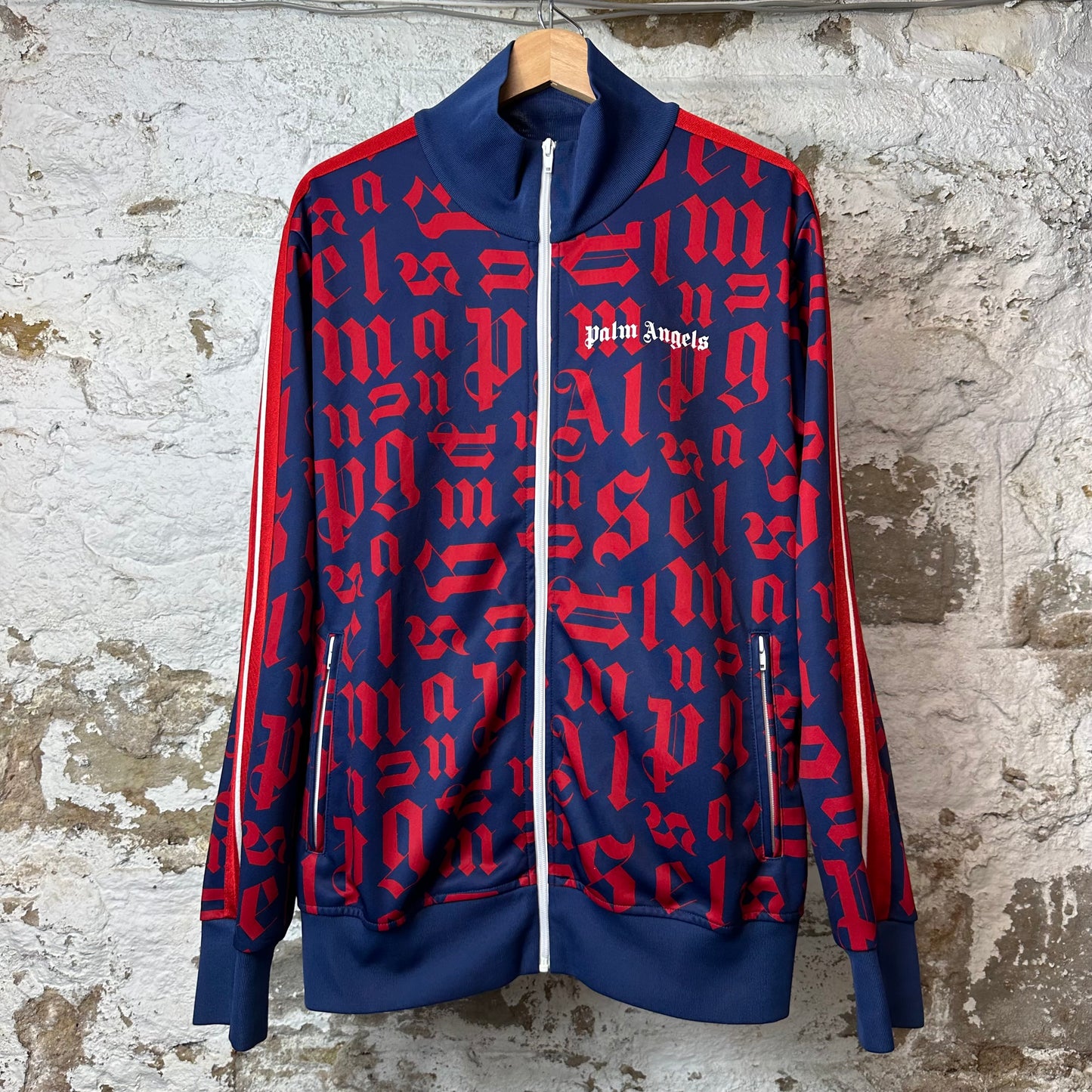 Palm Angels Navy Red Track Jacket Sz XXL