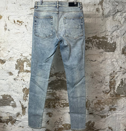 Amiri MX1 Tie Dye Washed Blue Denim Jeans Sz 32