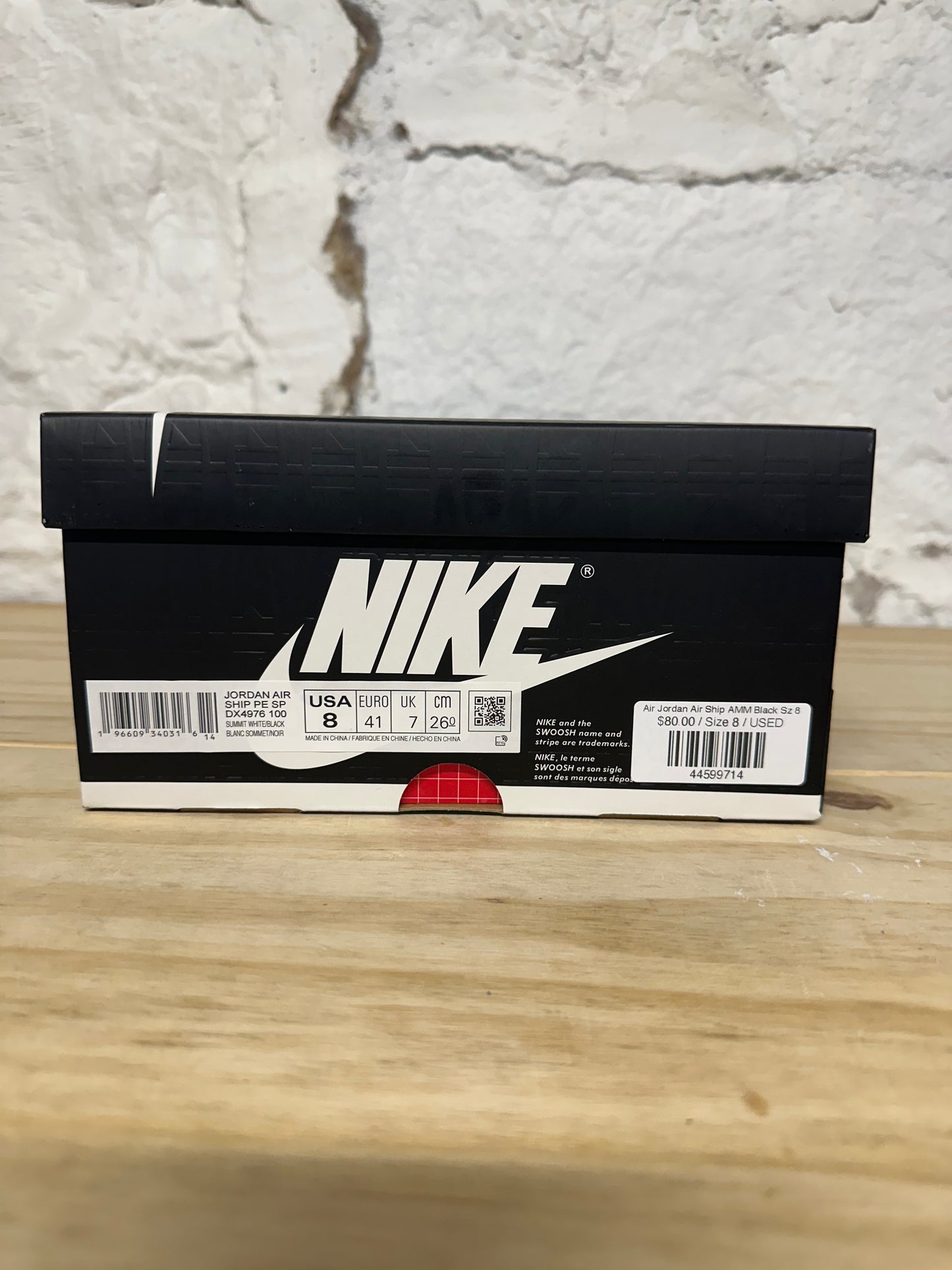 Air Jordan Air Ship A Ma Maniere Black Sz 8